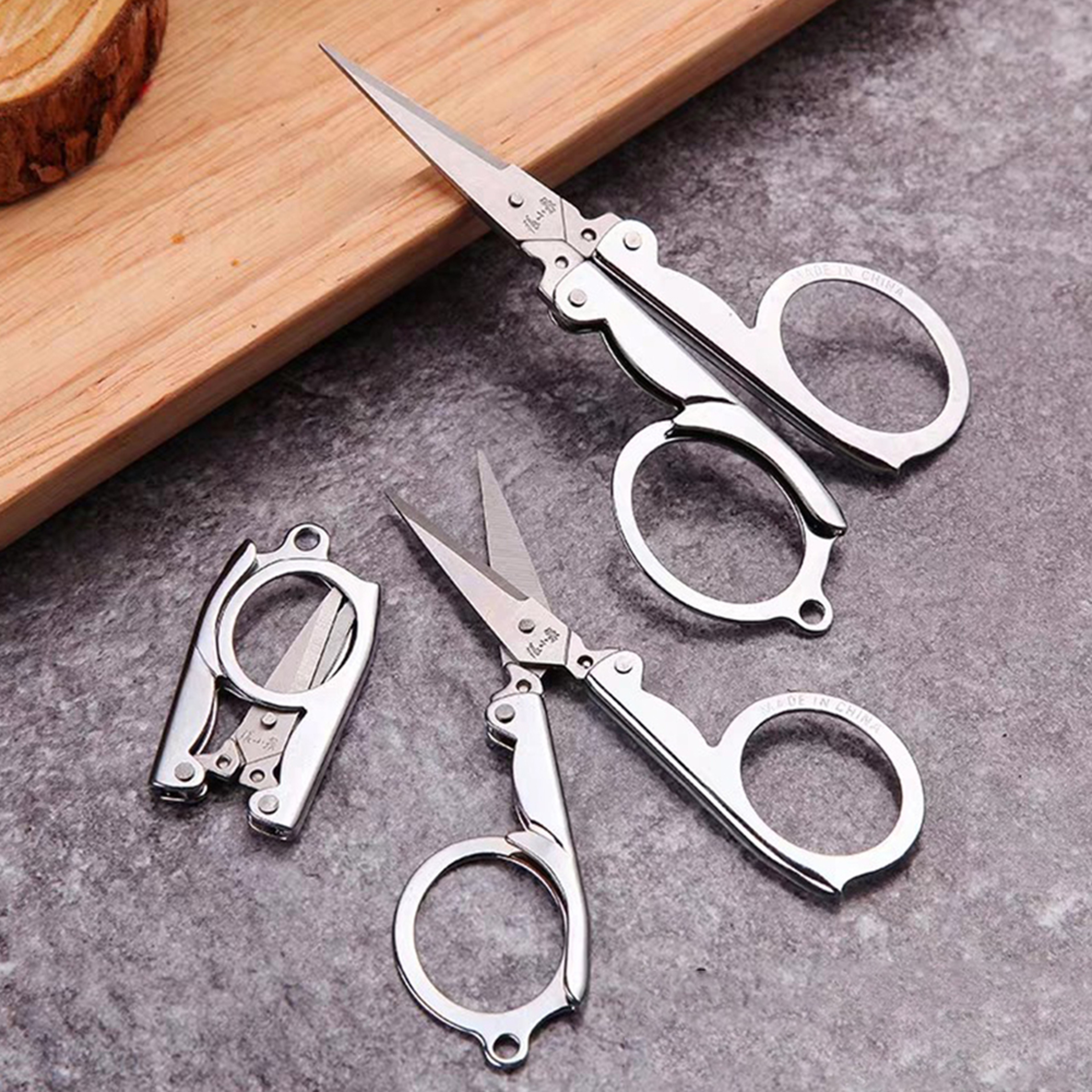 Folding Pocket Scissors  Multifunctional Stainless Steel Mini Scissors For Household Thread Cutting 0