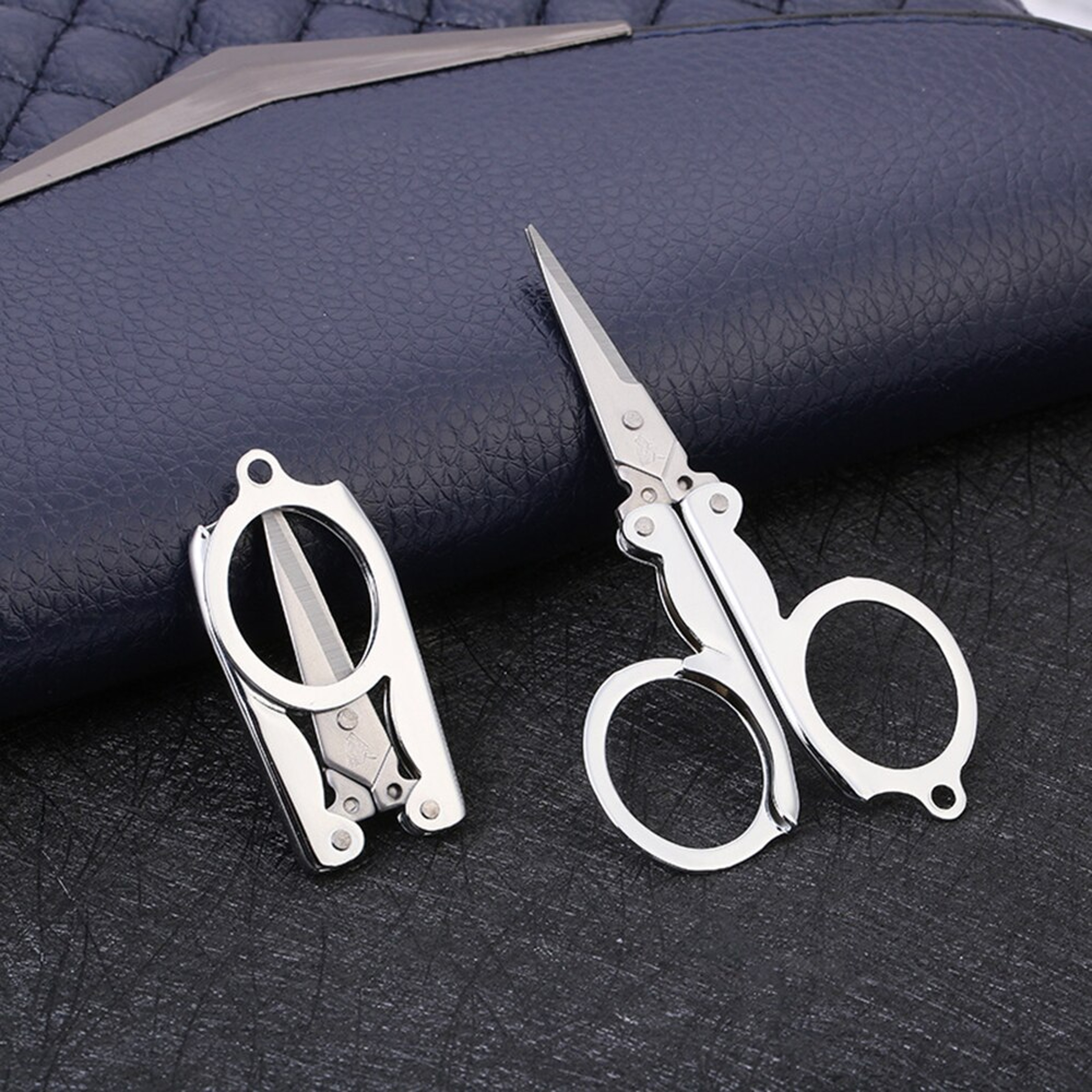 Folding Pocket Scissors  Multifunctional Stainless Steel Mini Scissors For Household Thread Cutting 2