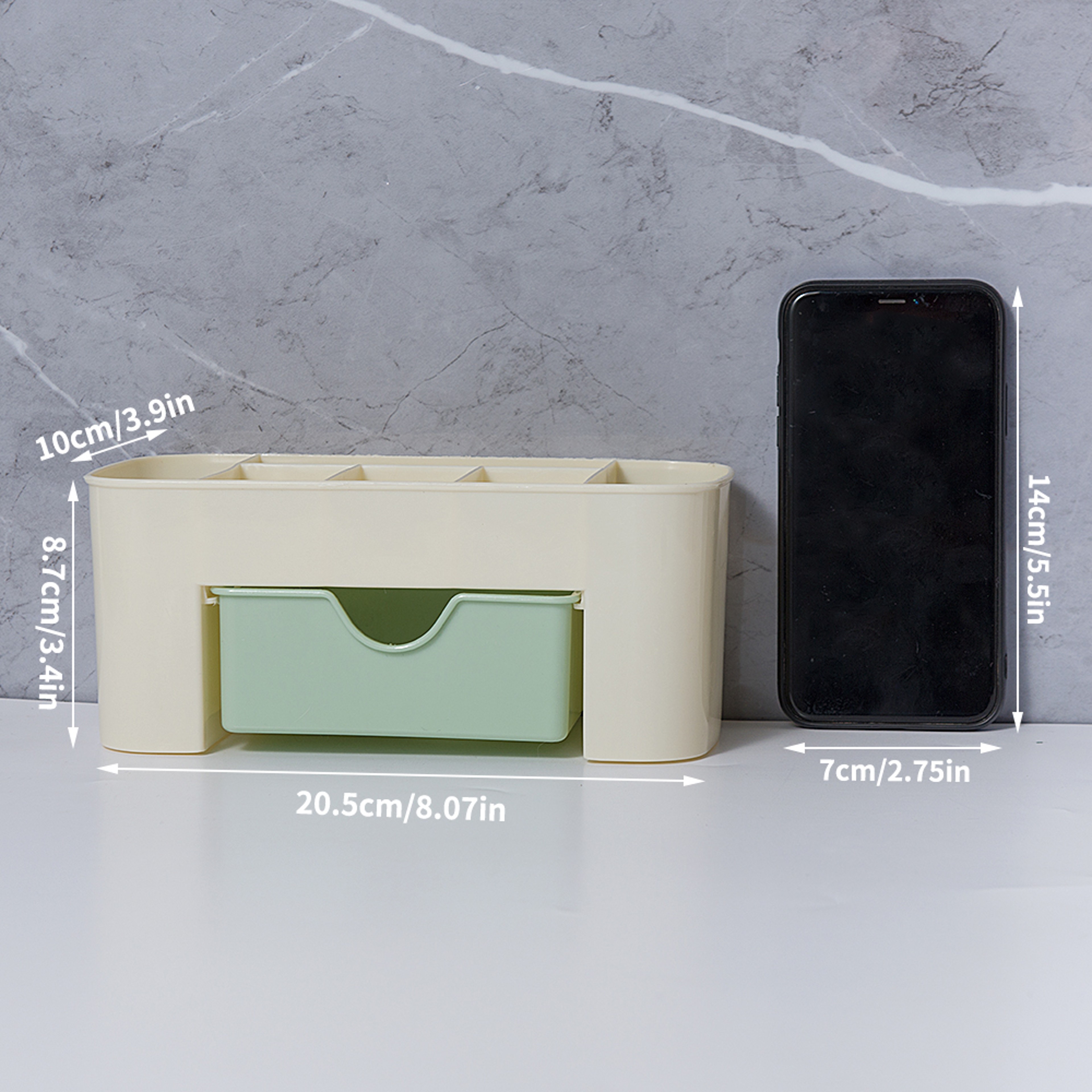 Multifunctional Nail And Jewelry Storage Box  Desktop Organizer For Swabs Cosmetics And Accessories 4