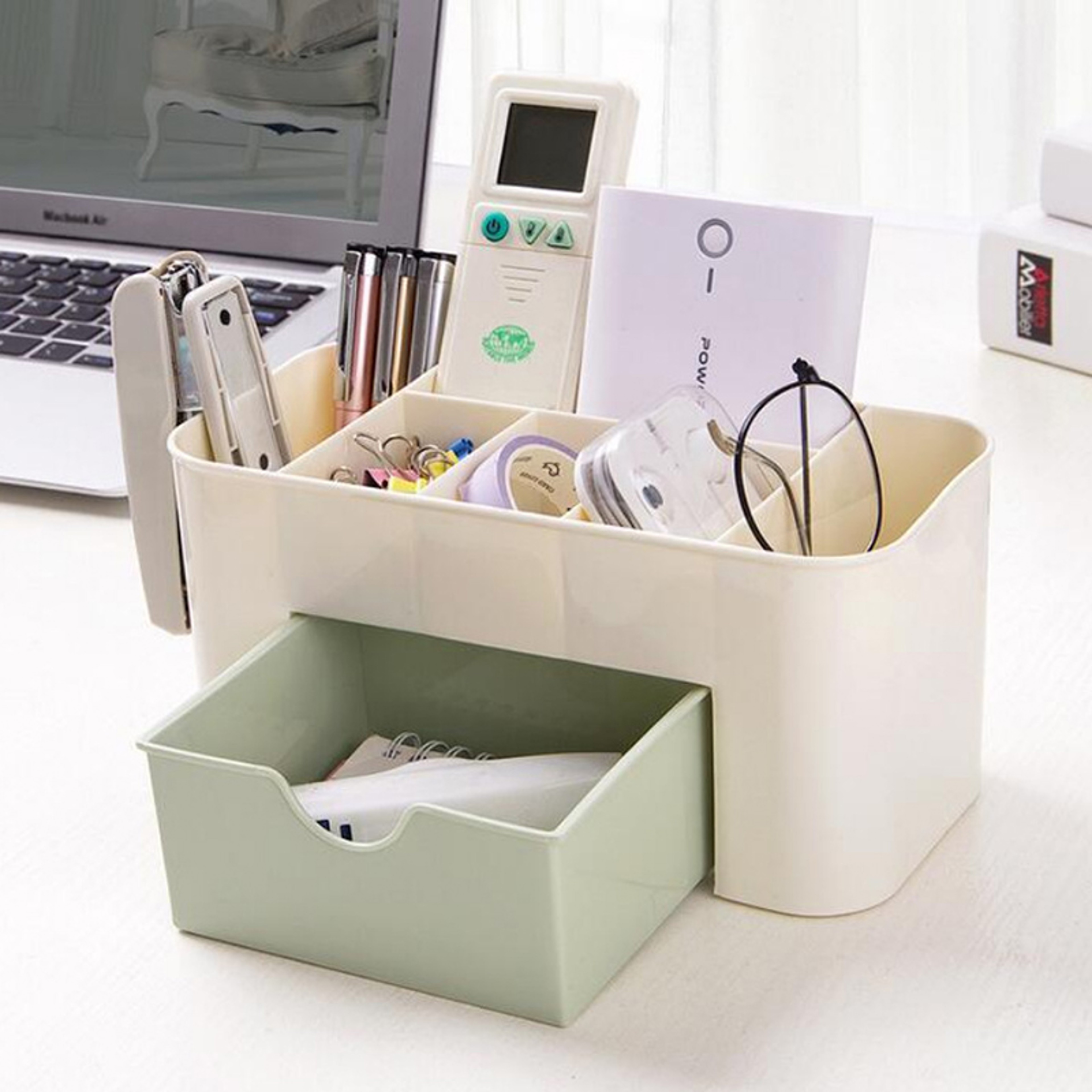 Multifunctional Nail And Jewelry Storage Box  Desktop Organizer For Swabs Cosmetics And Accessories 5