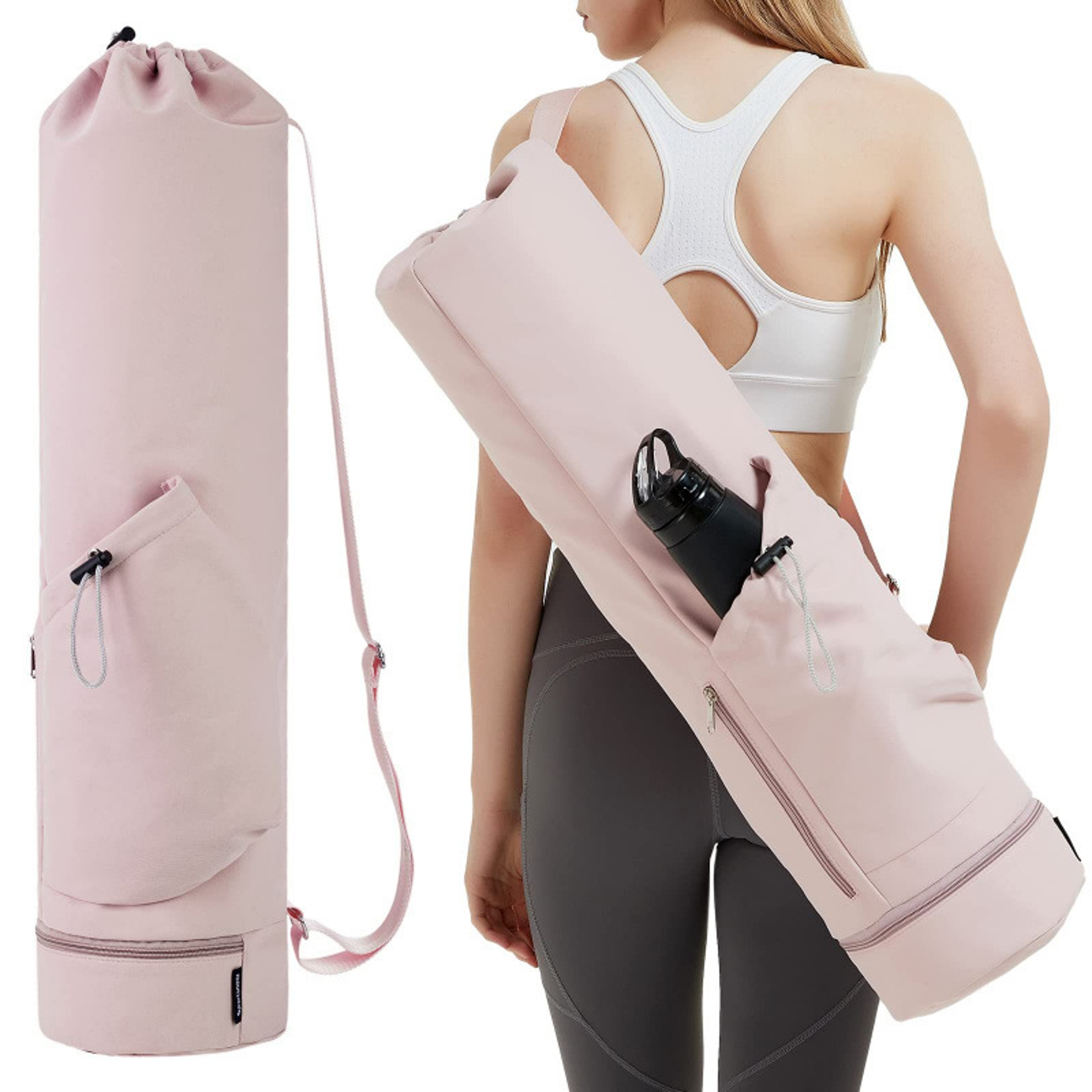 Yoga Mat Bag With Water Bottle Pocket  Wet Storage MultiFunctional Carrier For Gym Pilates  Fitness 0
