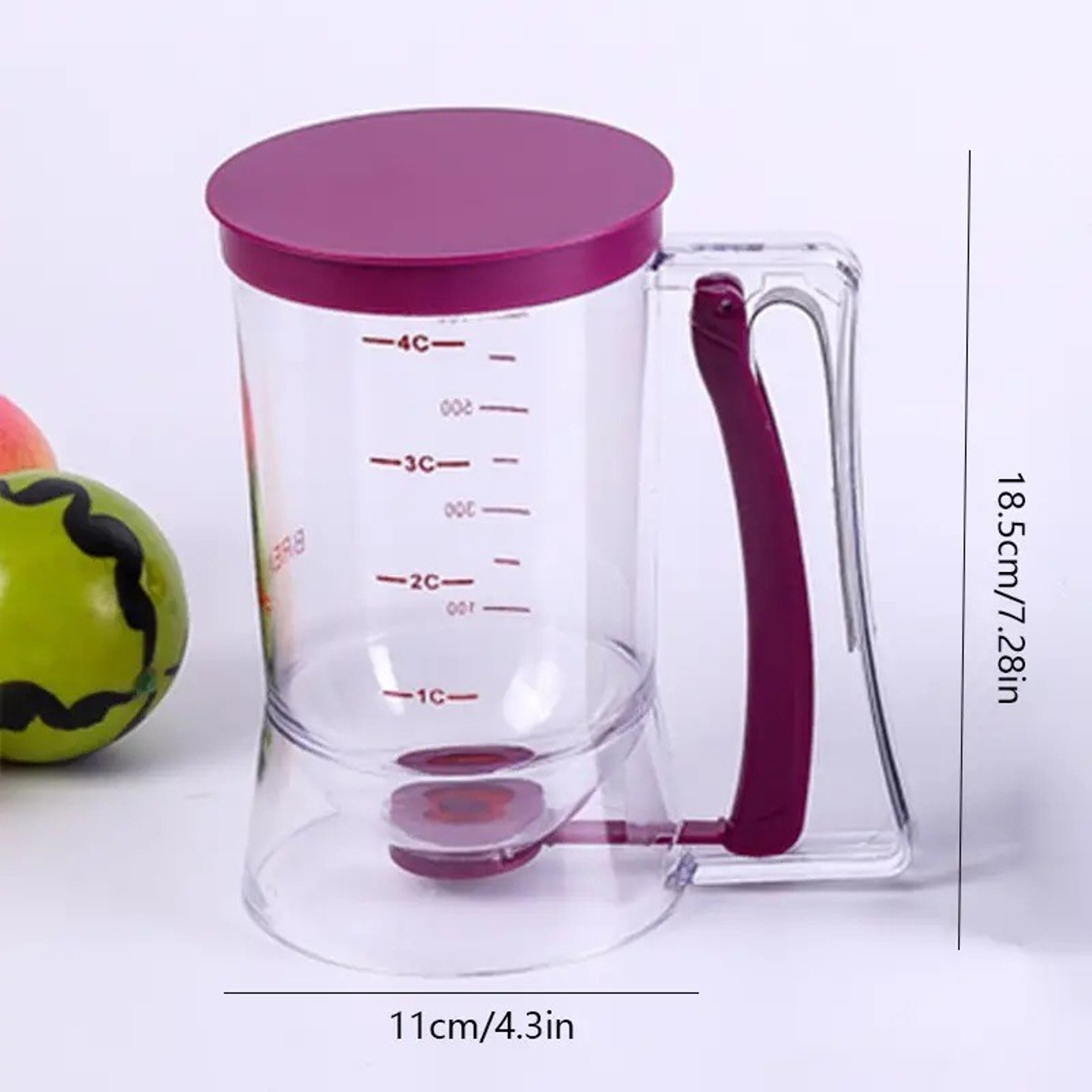 HandHeld Batter Dispenser For Pancakes Cupcakes  Cakes Graduated Funnel Pastry Tool 1