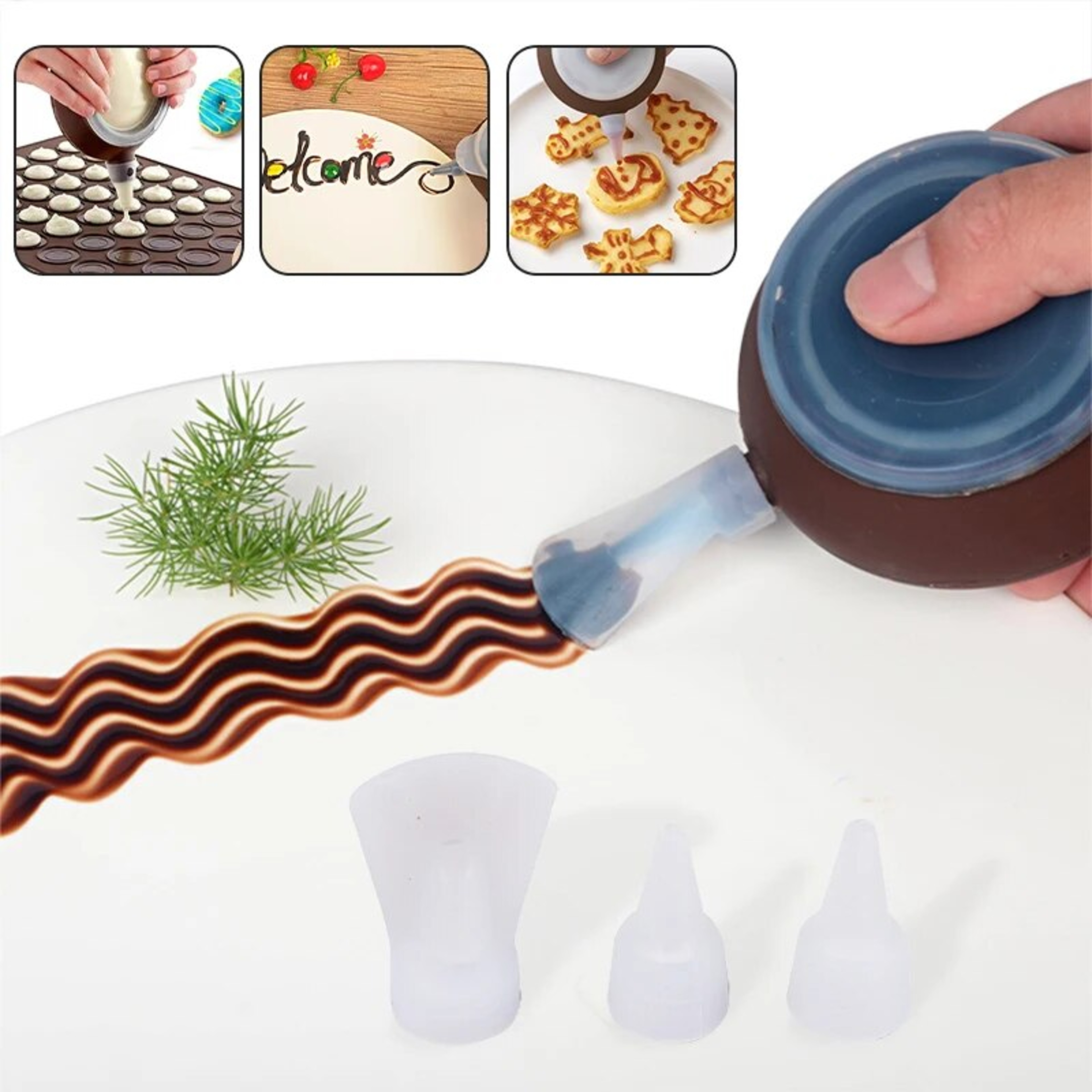 Silicone Cake Decorating Nozzles Patterned Piping Tips For Baking Accessories 1