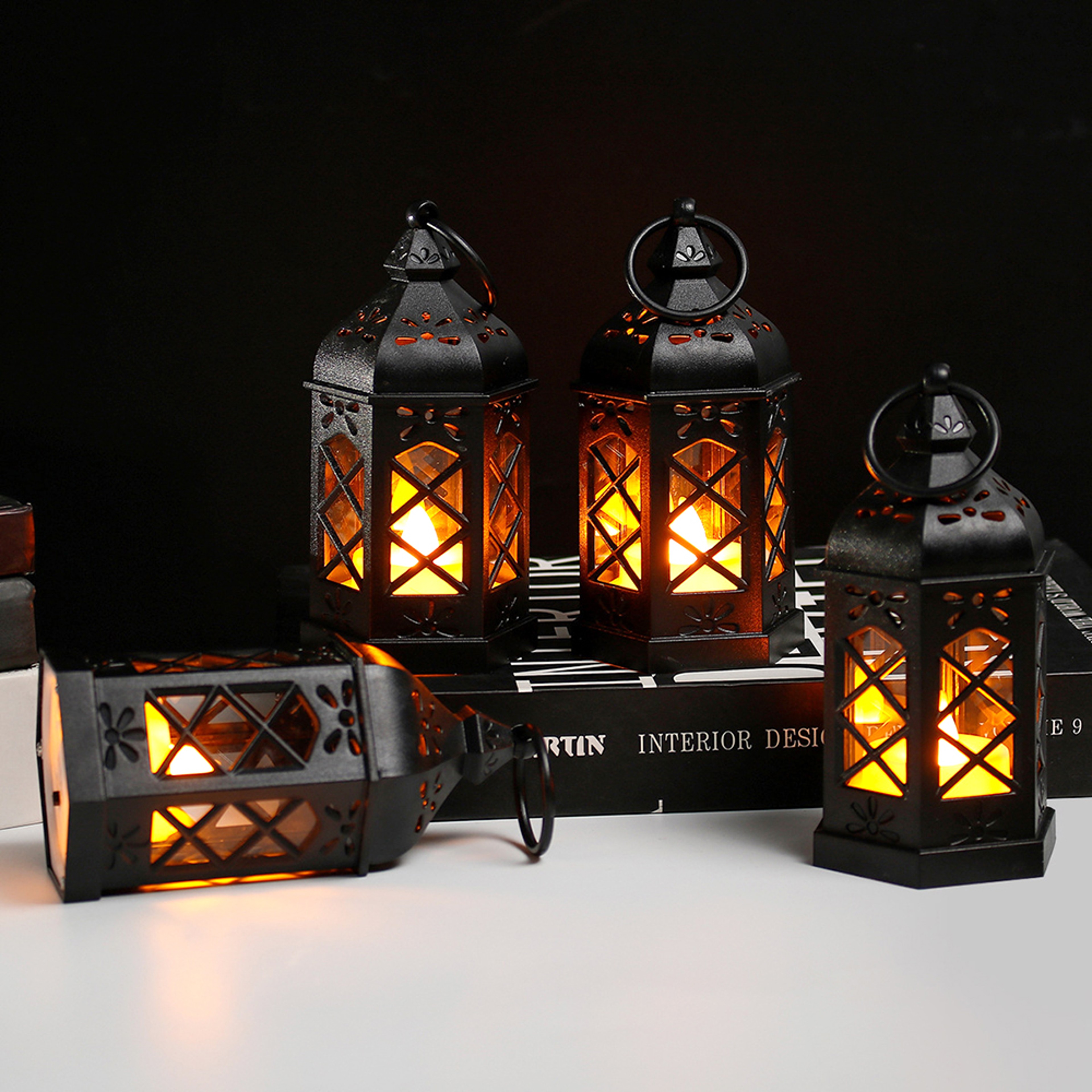 Vintage LED Candle Lantern Flameless Flickering Light for Garden & Party Decor – view 4