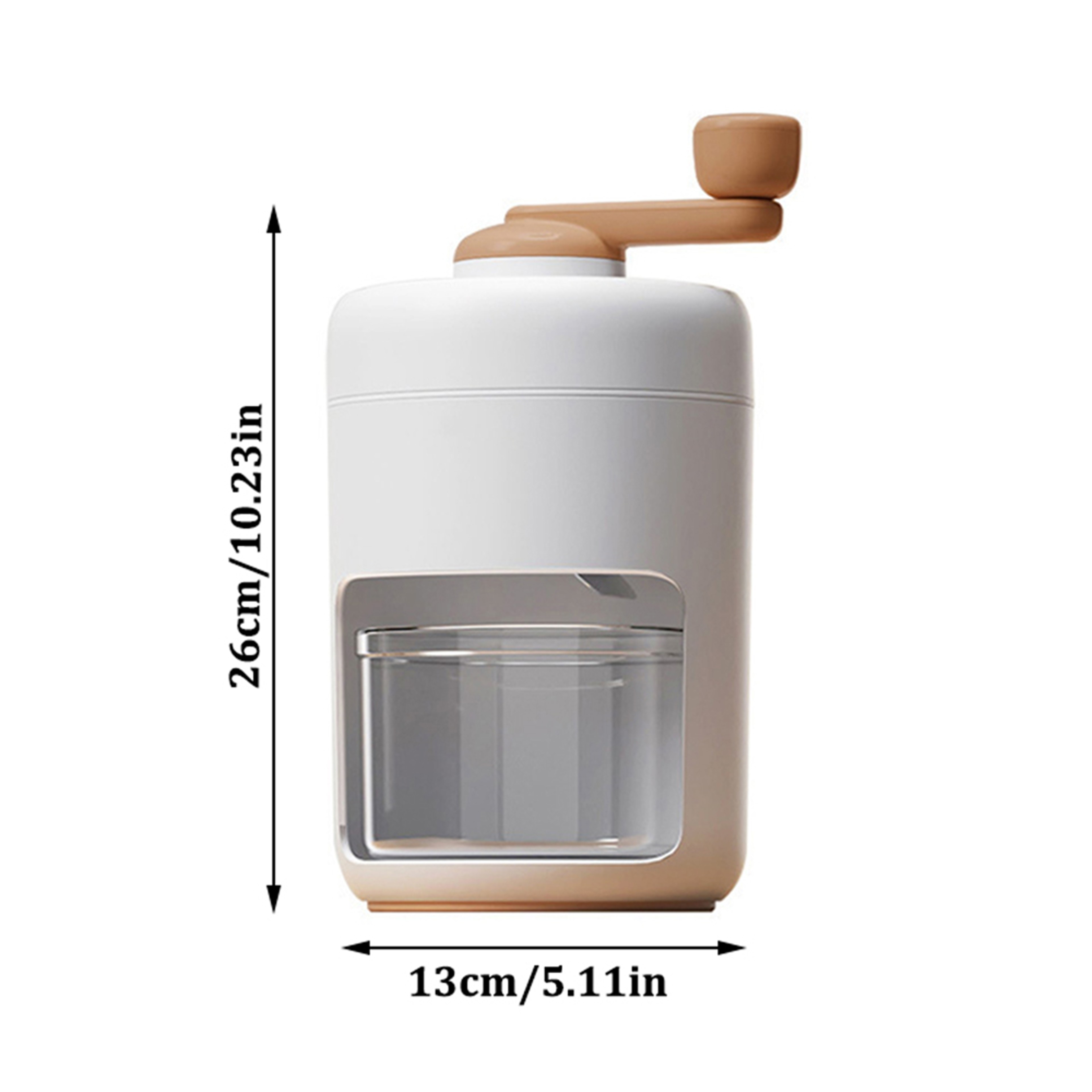 Manual Ice Shaver Machine Portable DIY Slushy Snow Cone Maker Hand Crank Stainless Steel Blade For  4