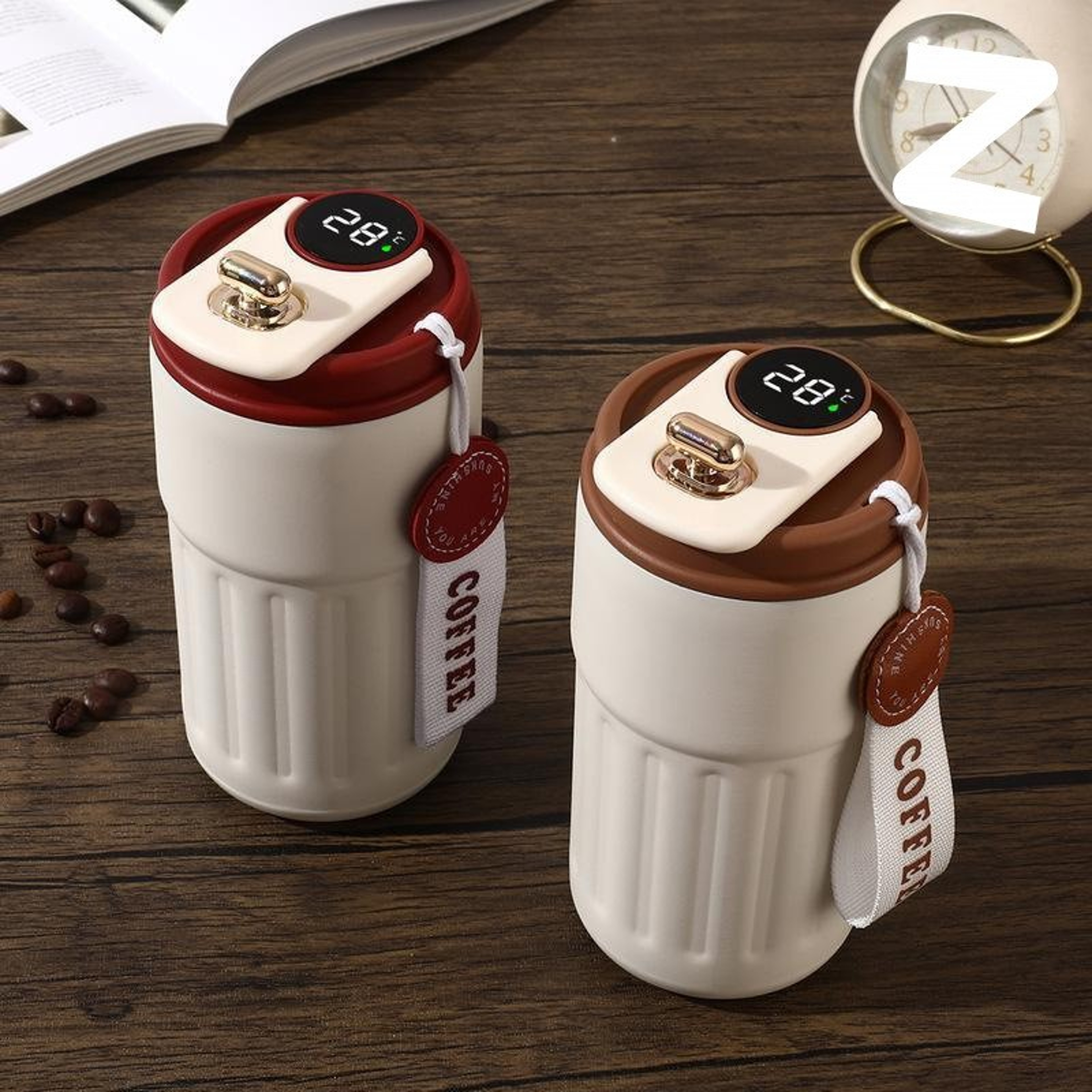 Premium Insulated Travel Coffee Mug Stainless Steel Tumbler Leakproof Reusable Cup 0