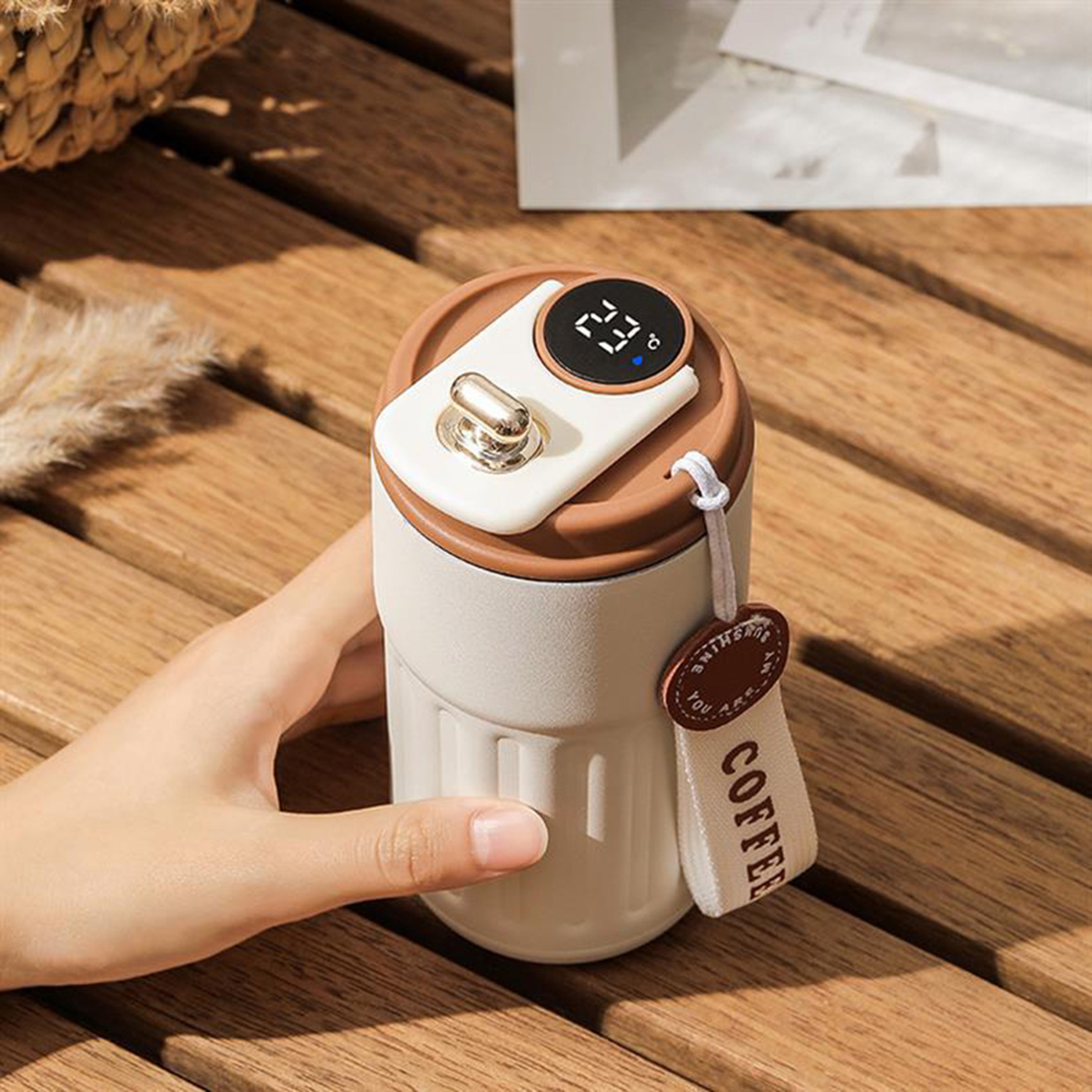 Premium Insulated Travel Coffee Mug Stainless Steel Tumbler Leakproof Reusable Cup 4