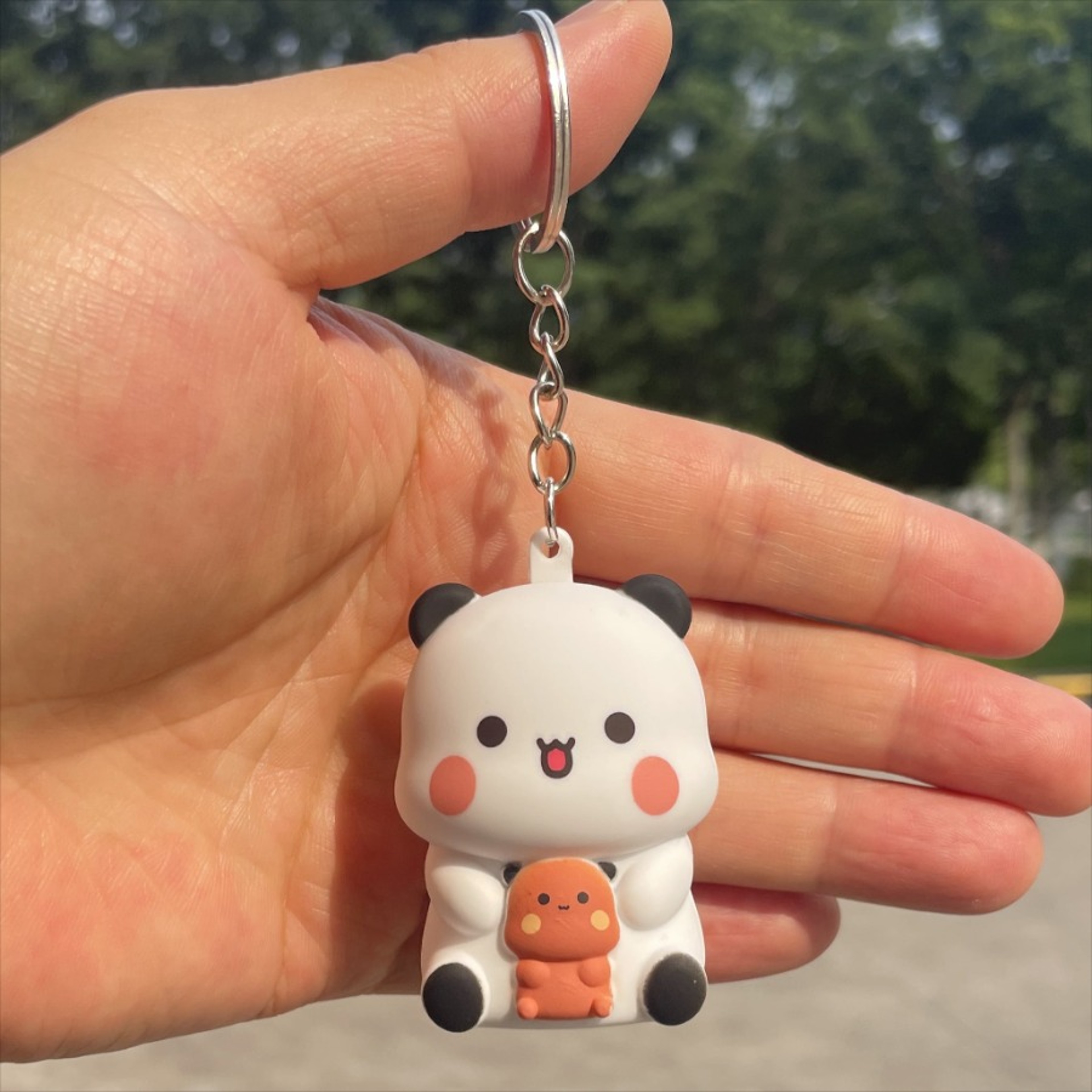 Bubu Dudu Say I Love You Voice Keychain Panda Bear Phone Ornament 2