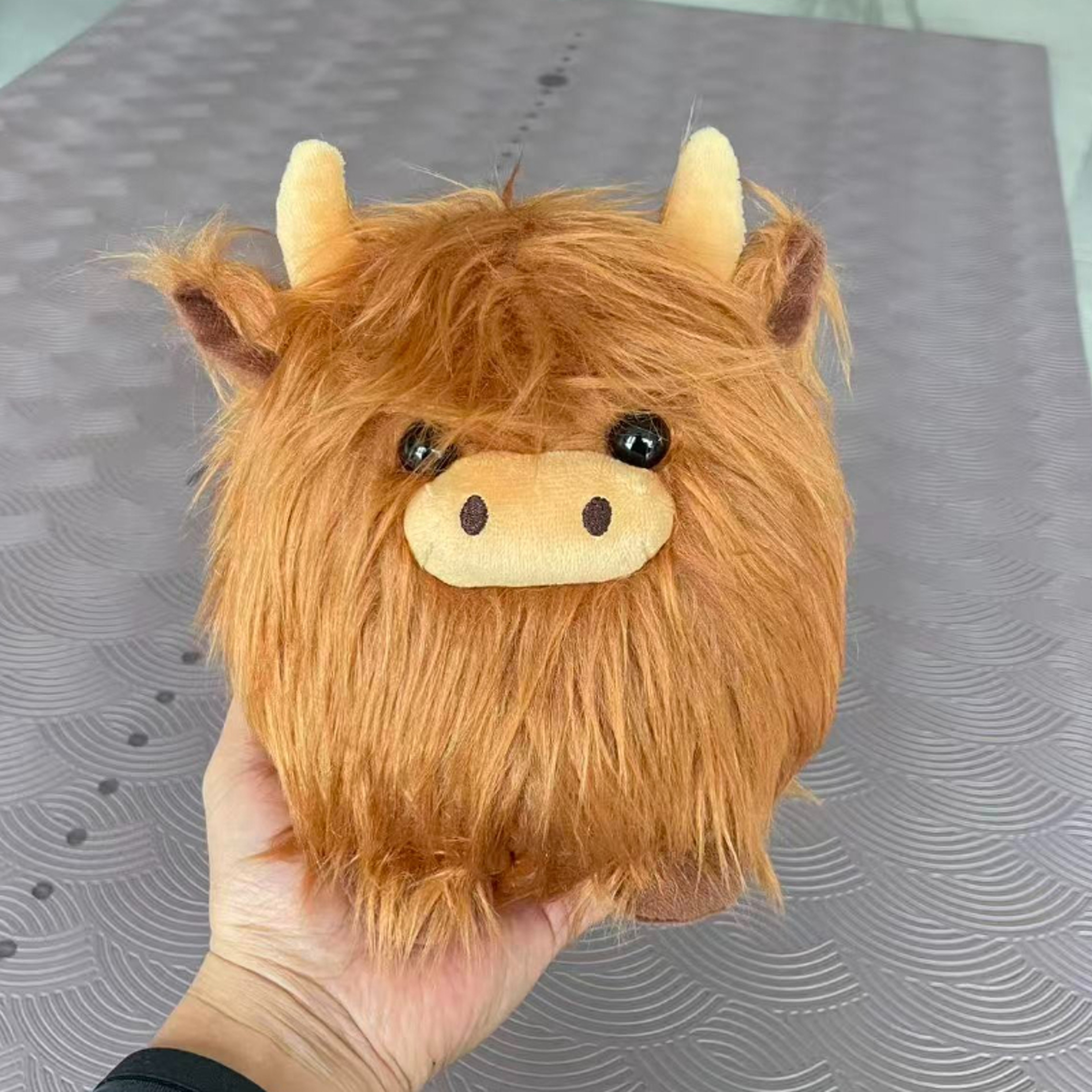 Lying Highland Cow Plush Toy  Soft Stuffed Animal Doll Cute Plushie Kawaii Kids Xmas Gift 2