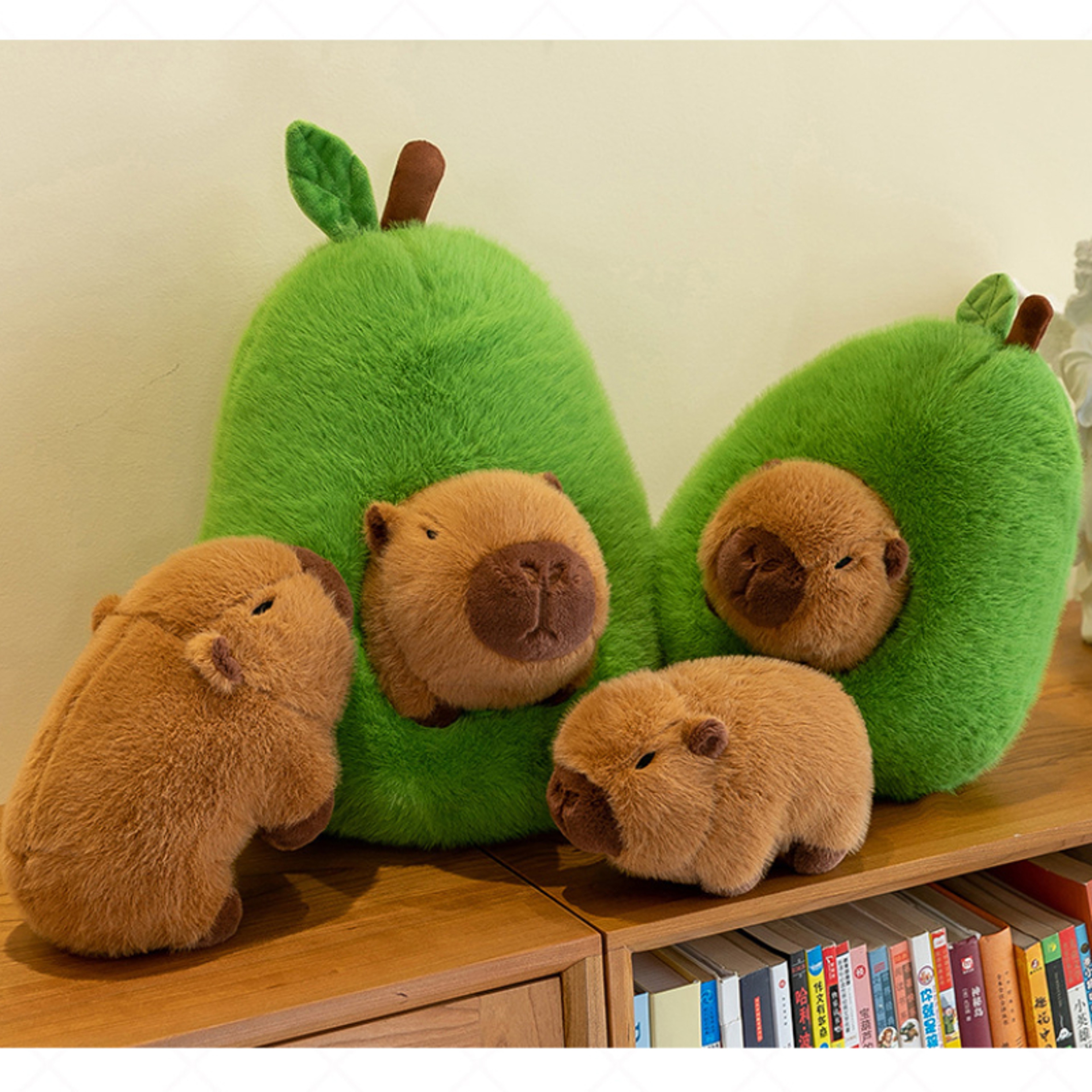 Capybara Avocado Plush Toy – Kawaii Sleeping Pillow with Creative Fruit Design for Birthdays – view 5