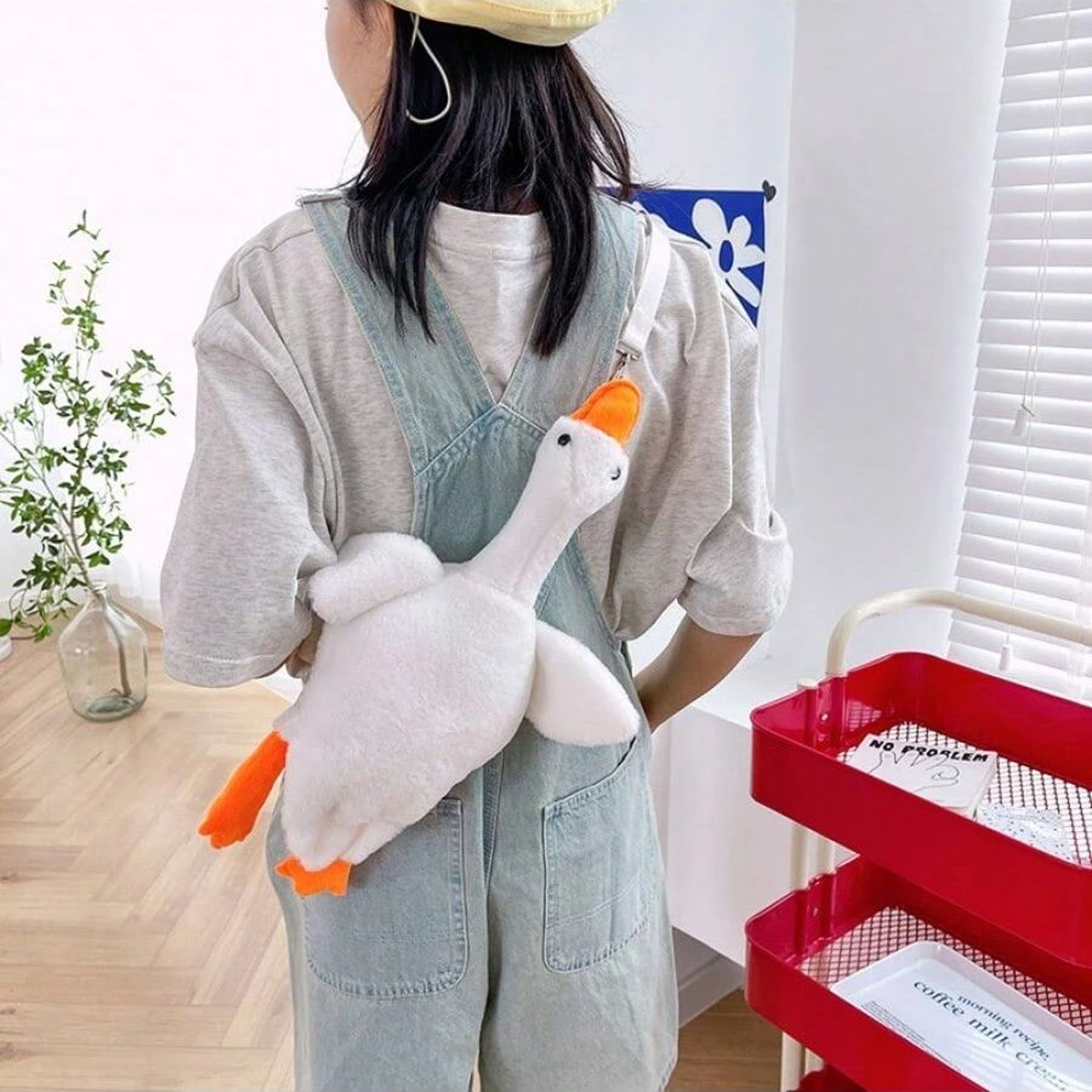 Cute Goose Plush Shoulder Bag Coin Purse  Yellow Duck Kawaii Plush Toy For Kids And Adults Perfect  2