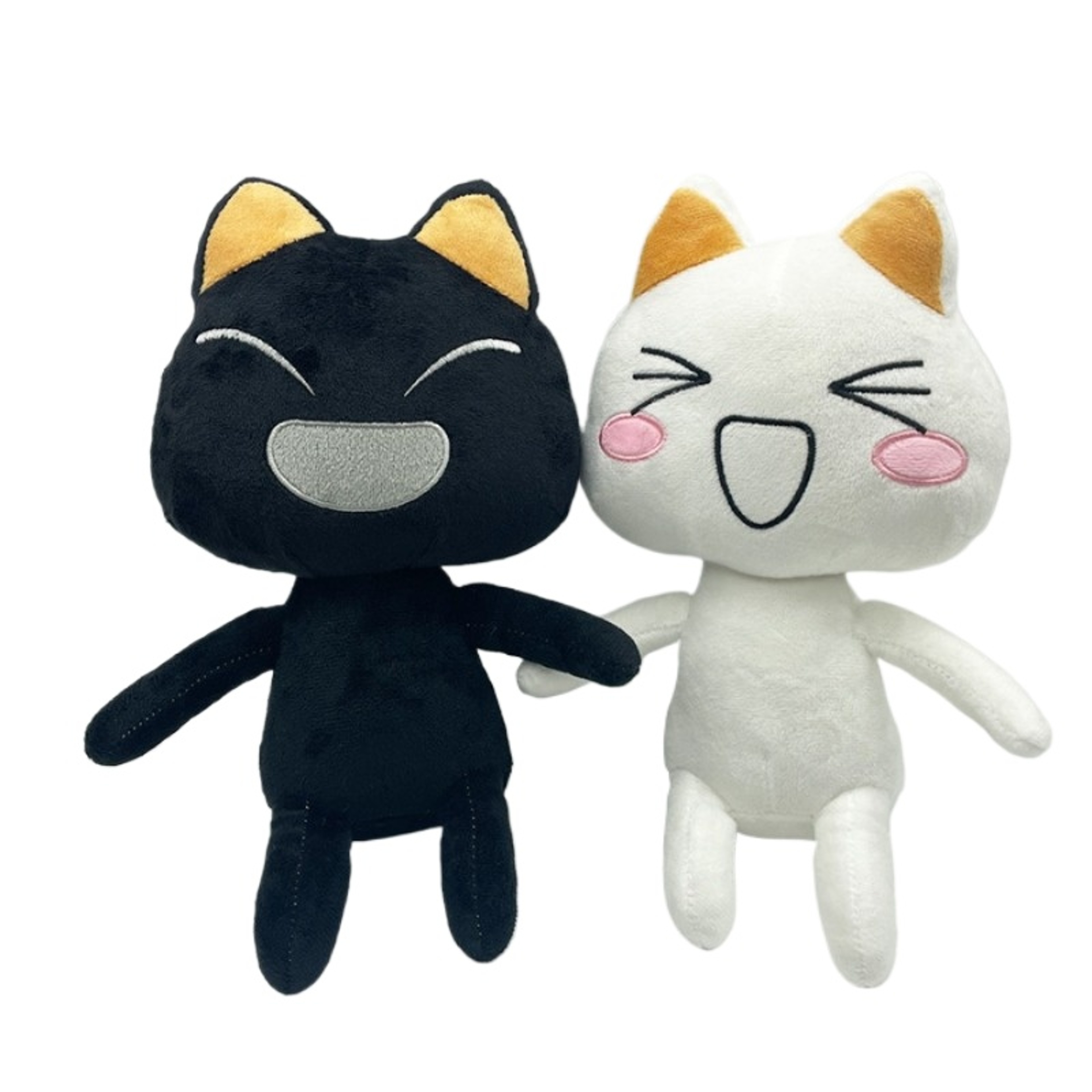 Lovely Cat Plush Toy  Black  White Cartoon Animal Plushie For Room Decoration  Birthday Gifts 3
