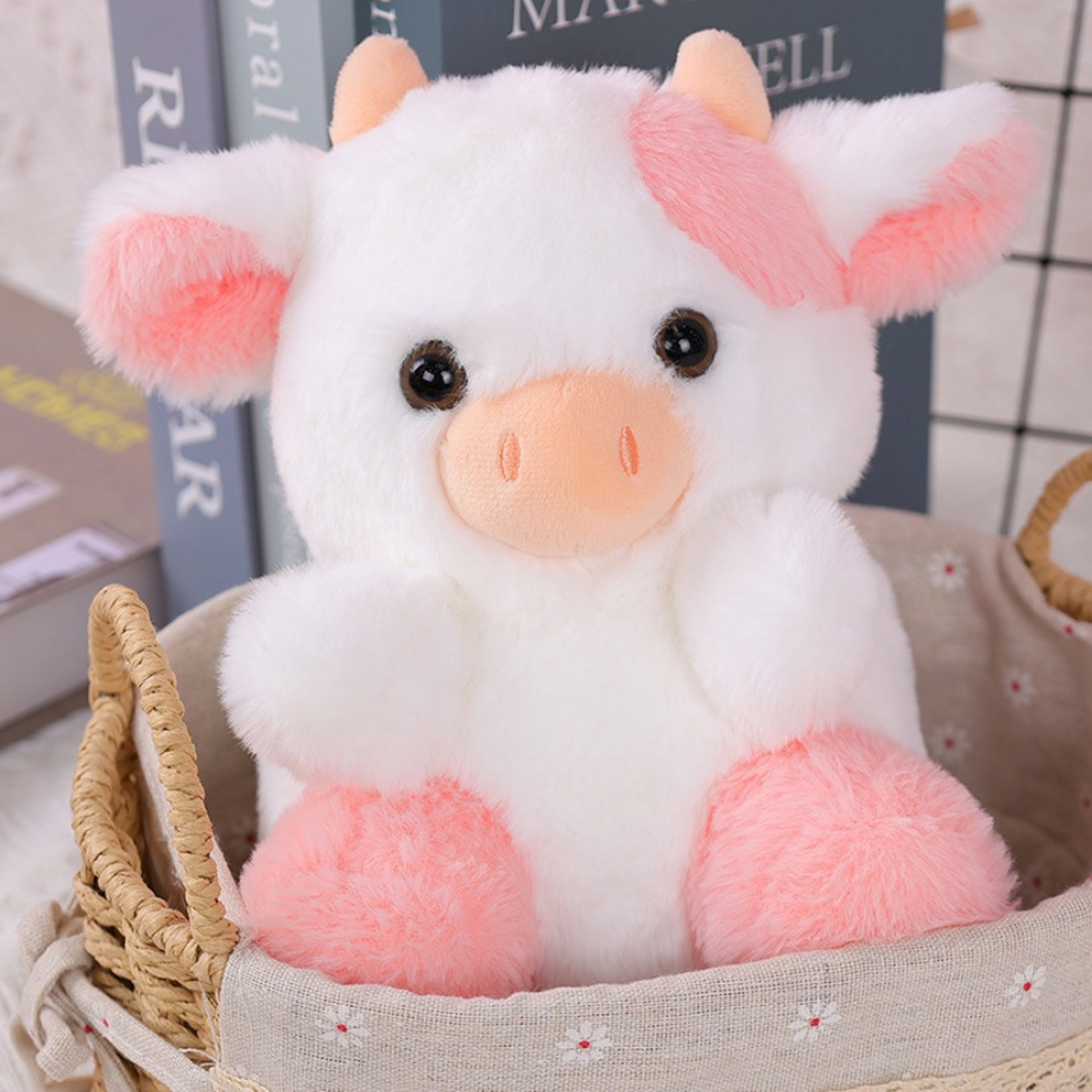 Cute Cow Plush Toy  Strawberry Bull Stuffed Animal For Party Decor  Gift 0
