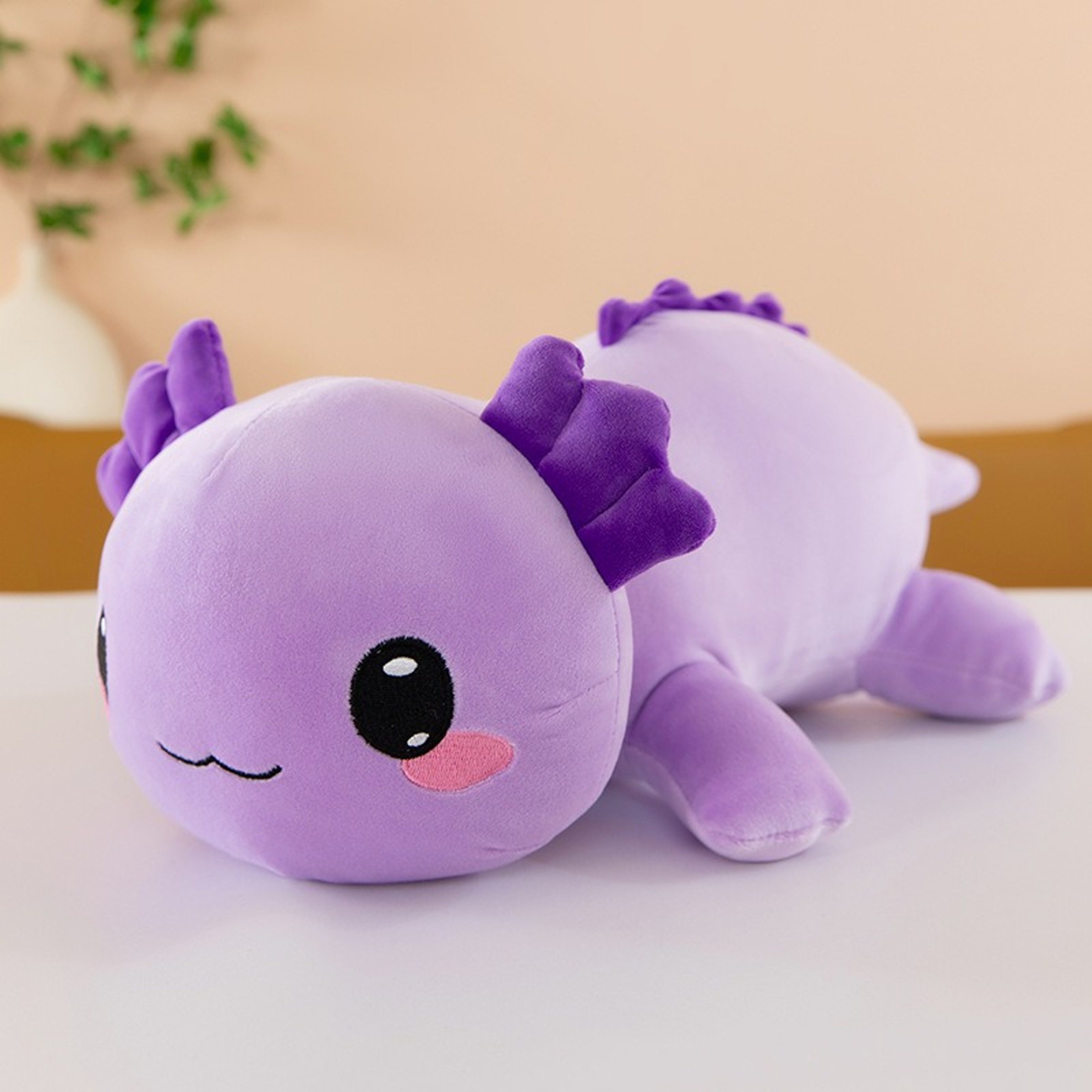 Super Soft Plush Salamander Stuffed Toy  Cute Axolotl Animal Pillow For Kids And Home Decor 5
