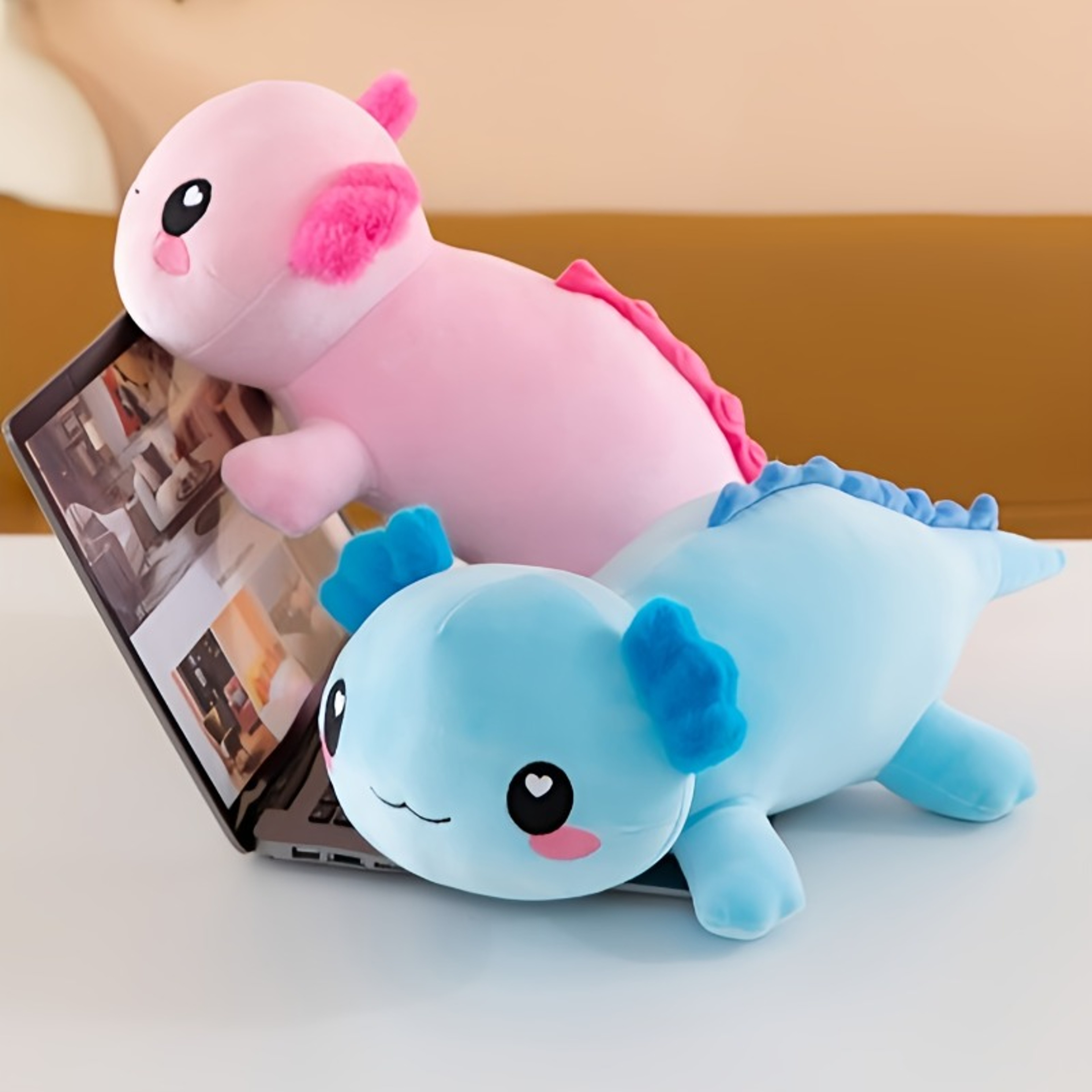 Super Soft Plush Salamander Stuffed Toy  Cute Axolotl Animal Pillow For Kids And Home Decor 3