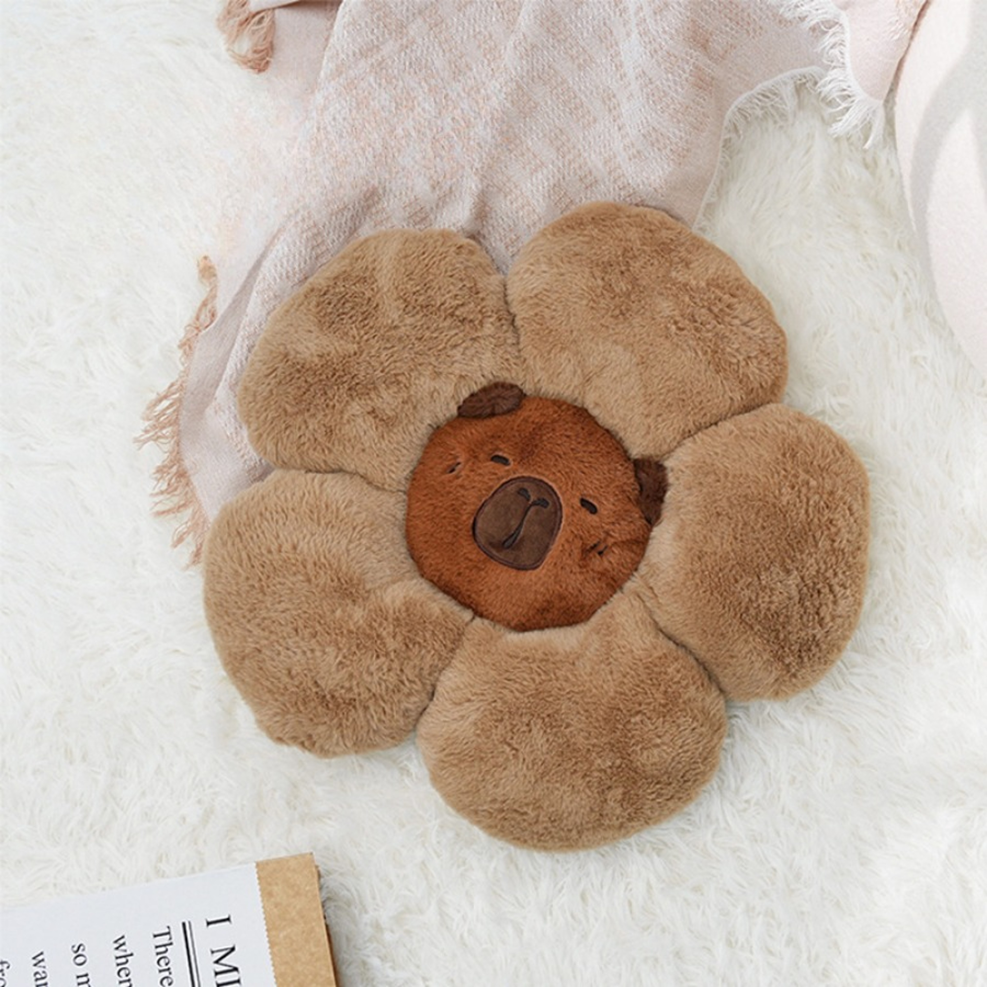 Cute Capybara Flower Cushion Soft Comfort Throw Pillow for Office, Car, and Home Decor – view 5