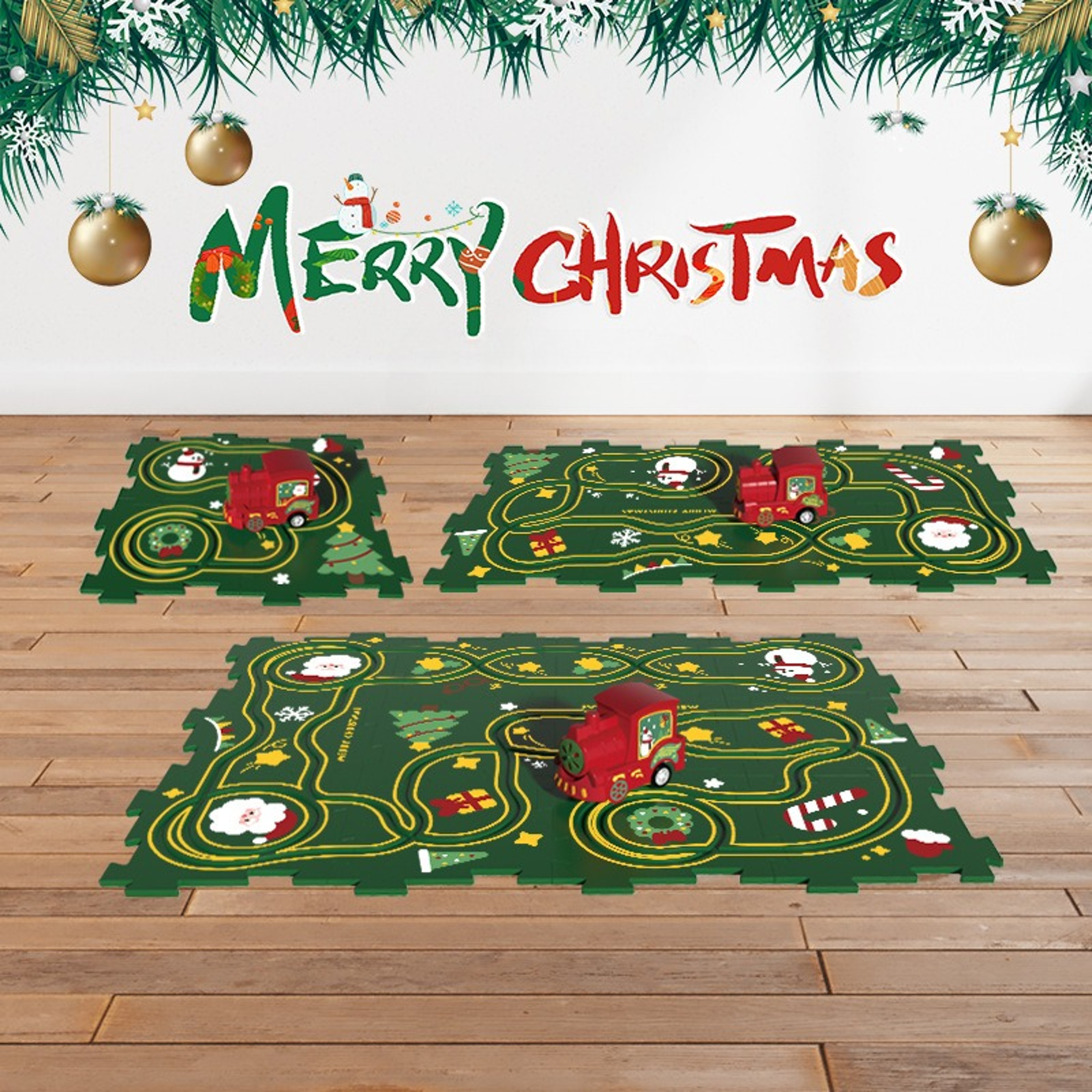 Electric Puzzle Train Racing Rail Car Model Educational Toy Children Track Car Jigsaw Toy Adventure Brain Interactive Game – view 2
