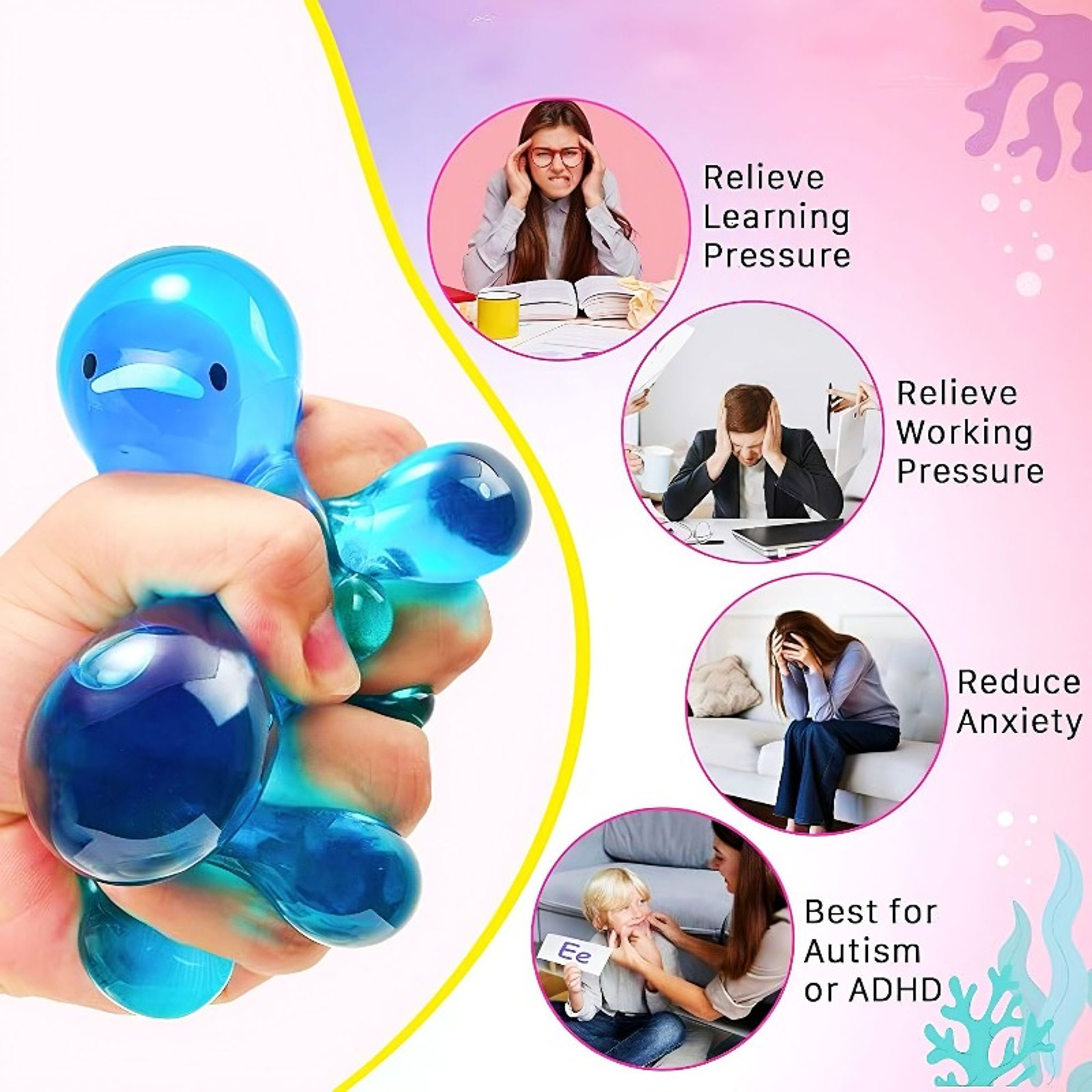 Super Soft Luminous Ice Cube Squeeze Toy  StressRelieving Animal Fun 3