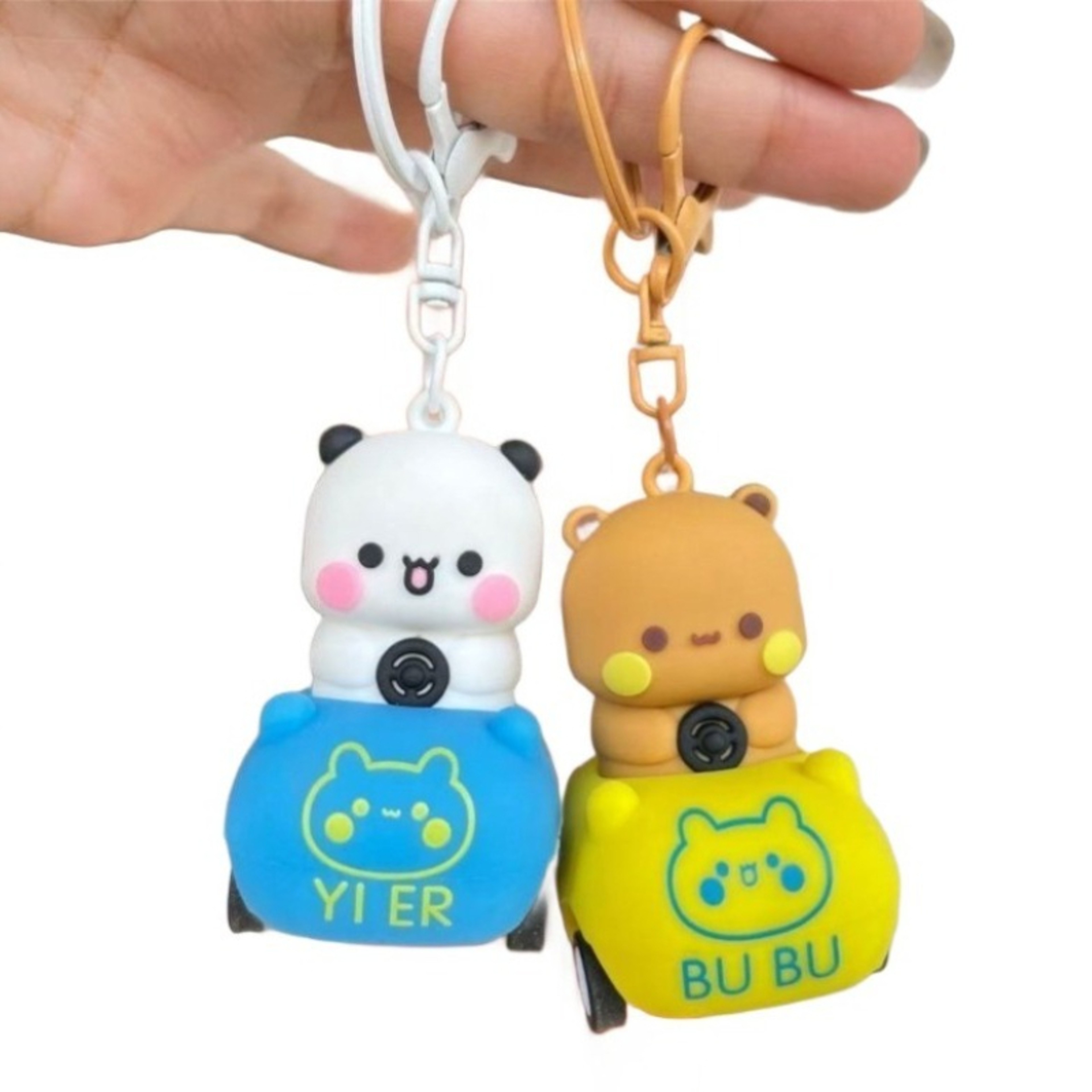 Cute Panda Bubu And Dudu Keychain  Adorable Cartoon Panda Keychain For Backpacks  Bags 0