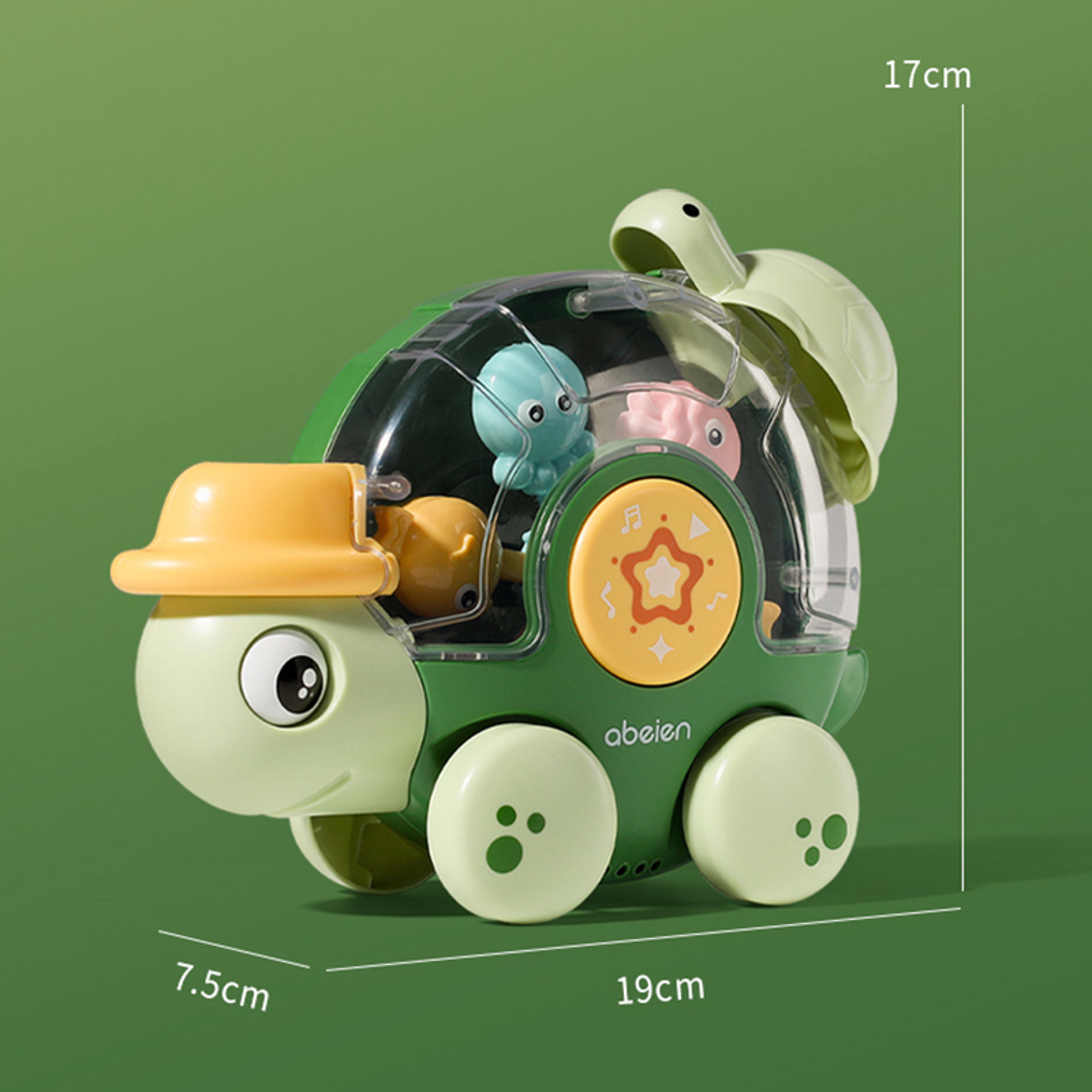 Kids Tortoise Waterwheel Bath Toy With Suction Cup  Baby  Toddler Bathroom Fun 4