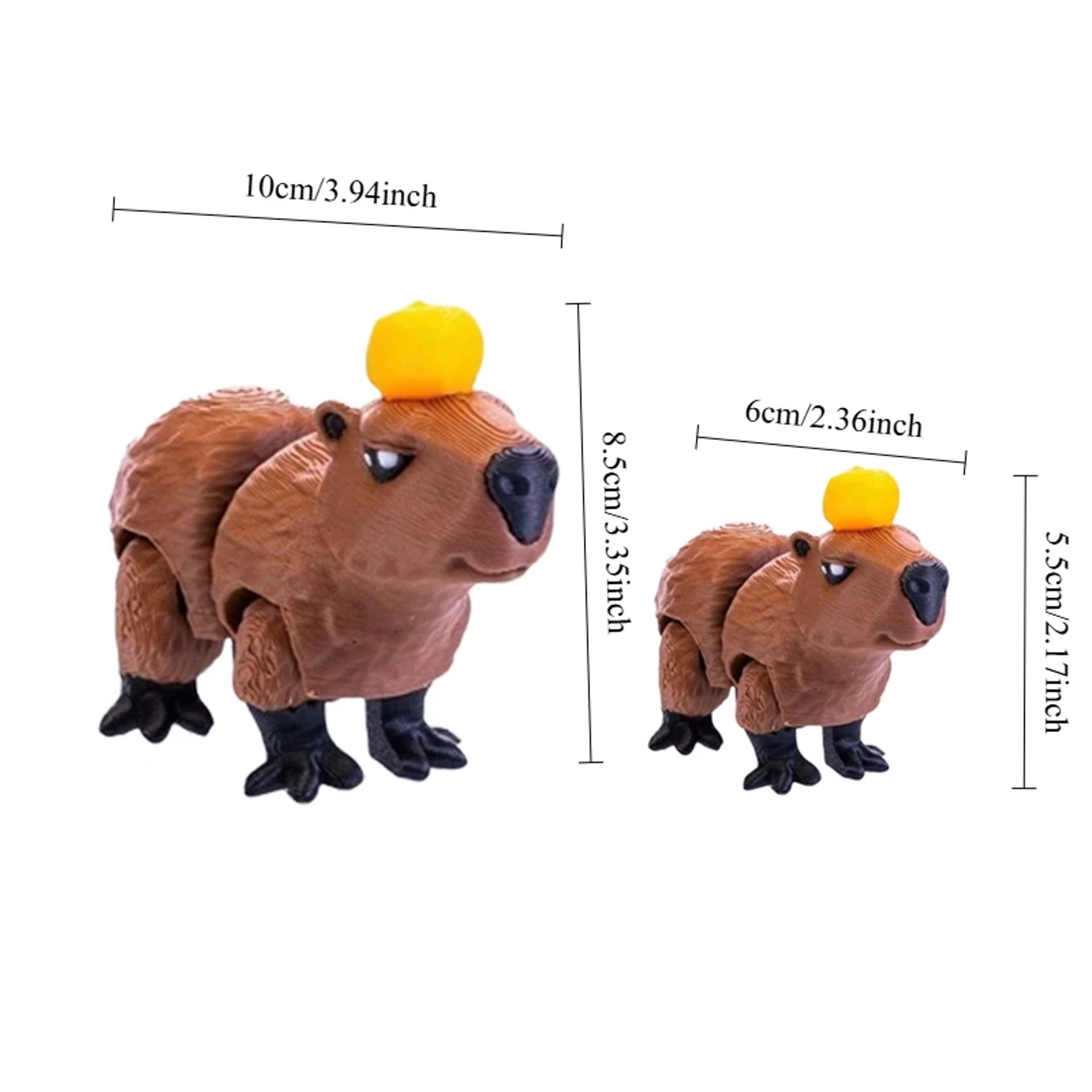 Movable Printed Capybara Figurine  Capybara Action Figure For Home Decor Perfect Christmas Gift 4