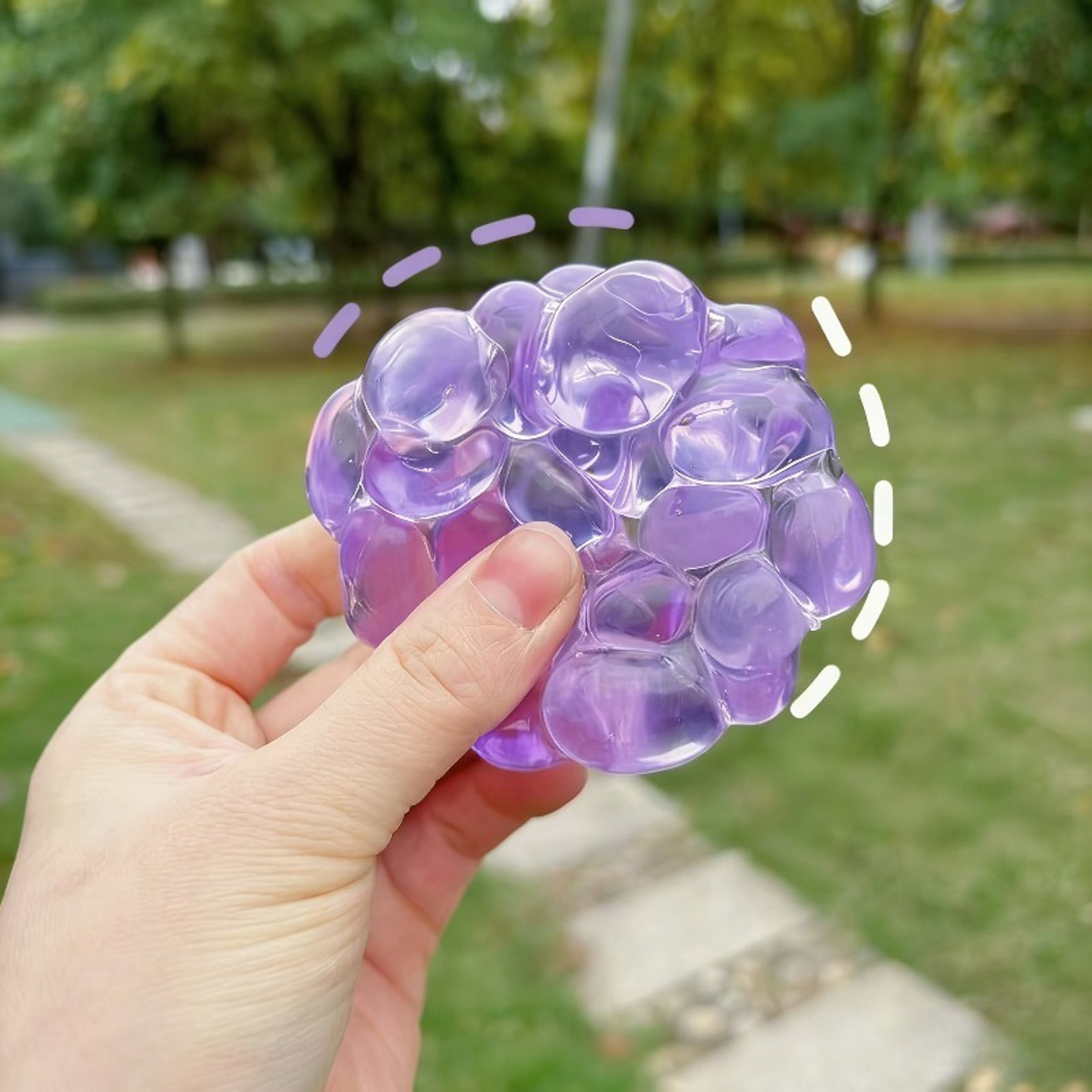 Squishy Gemstone Stress Relief Ball Transparent Squeeze Toy For Relaxation And Anxiety Relief 5