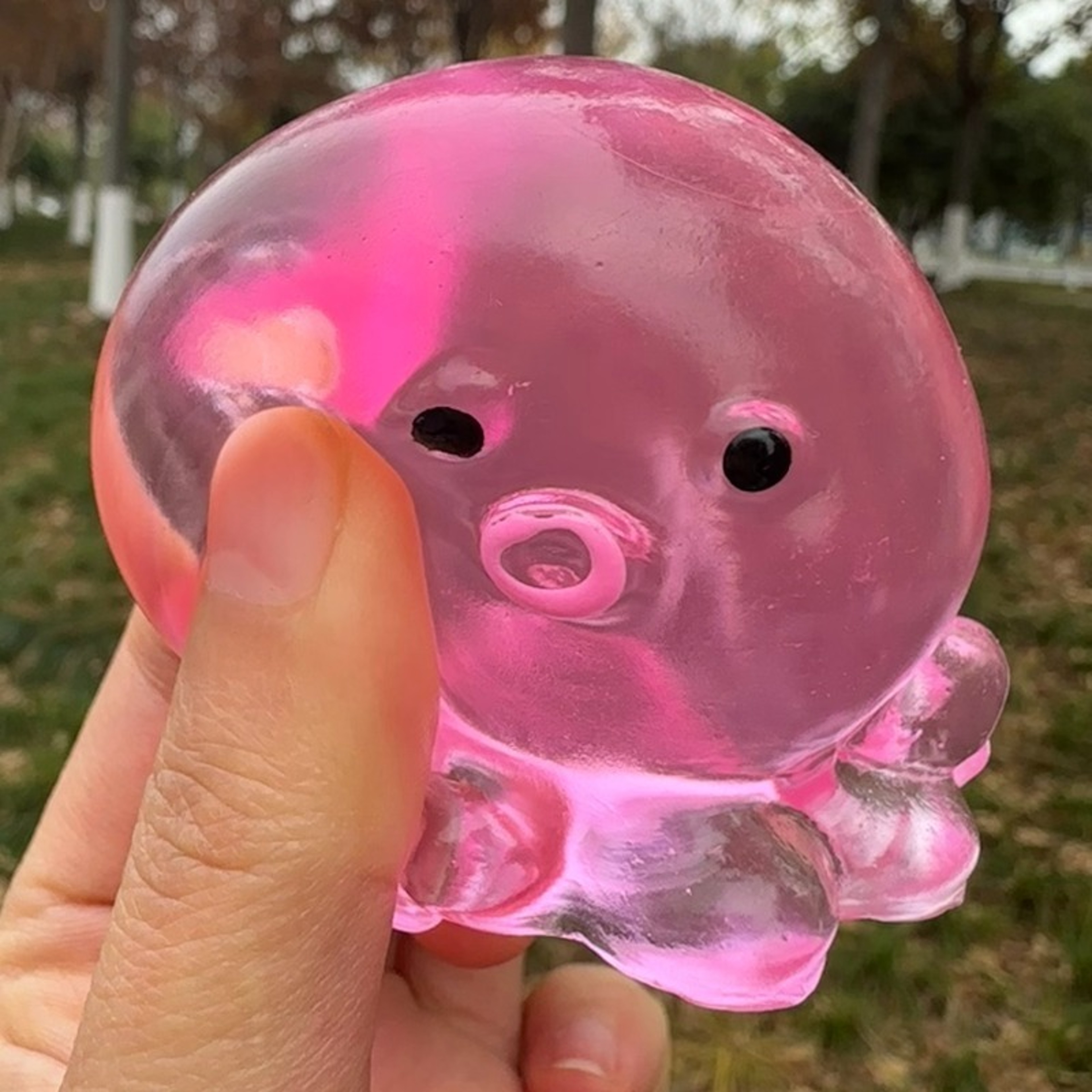 Crystal Clear Octopus Stress Relief Fidget Toy Soft Slow Rebound Sensory Squeeze 2