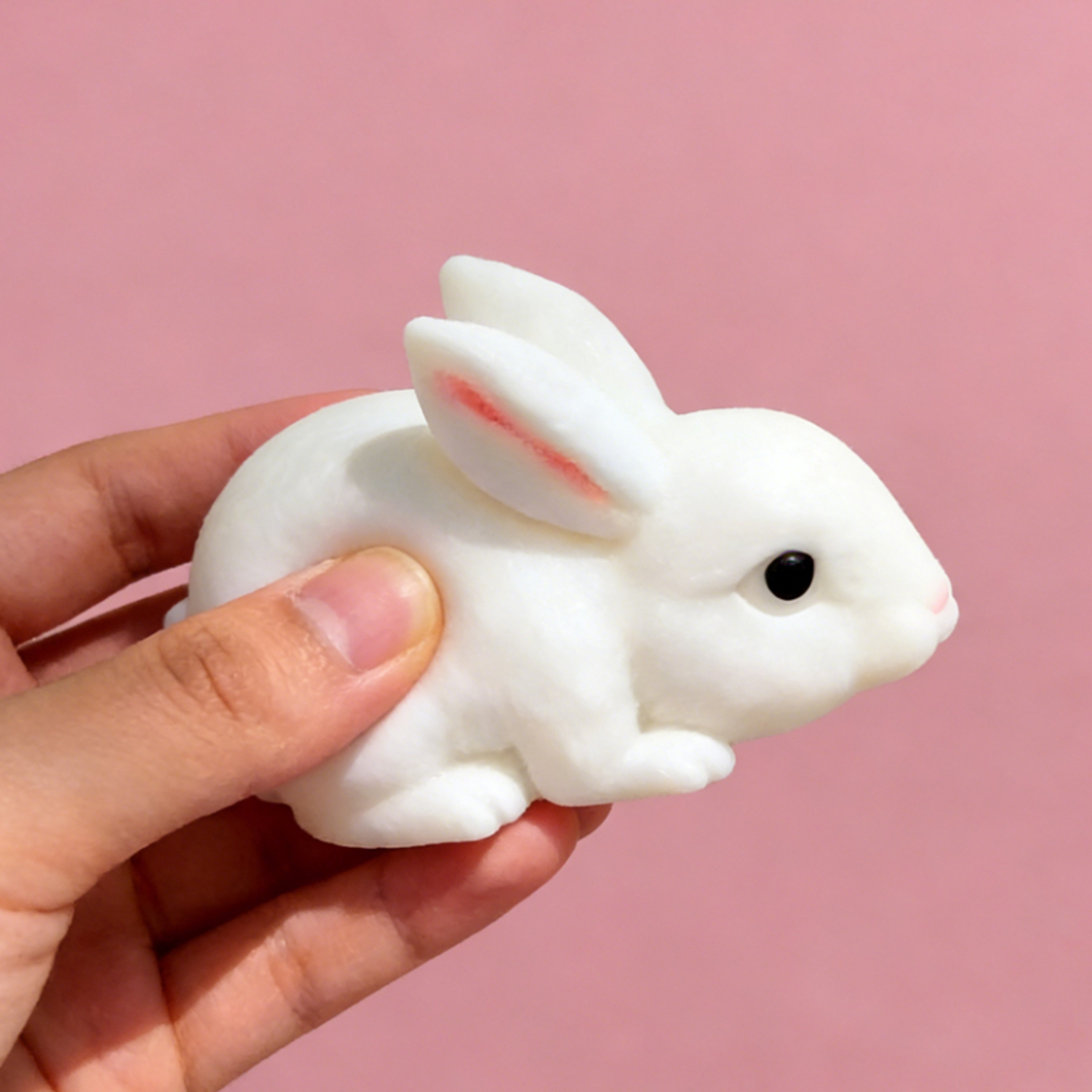 Squishy Cute Bunny Squeeze Toy Soft White Rabbit Fidget Stress Relief Toy For Kids  Adults 1