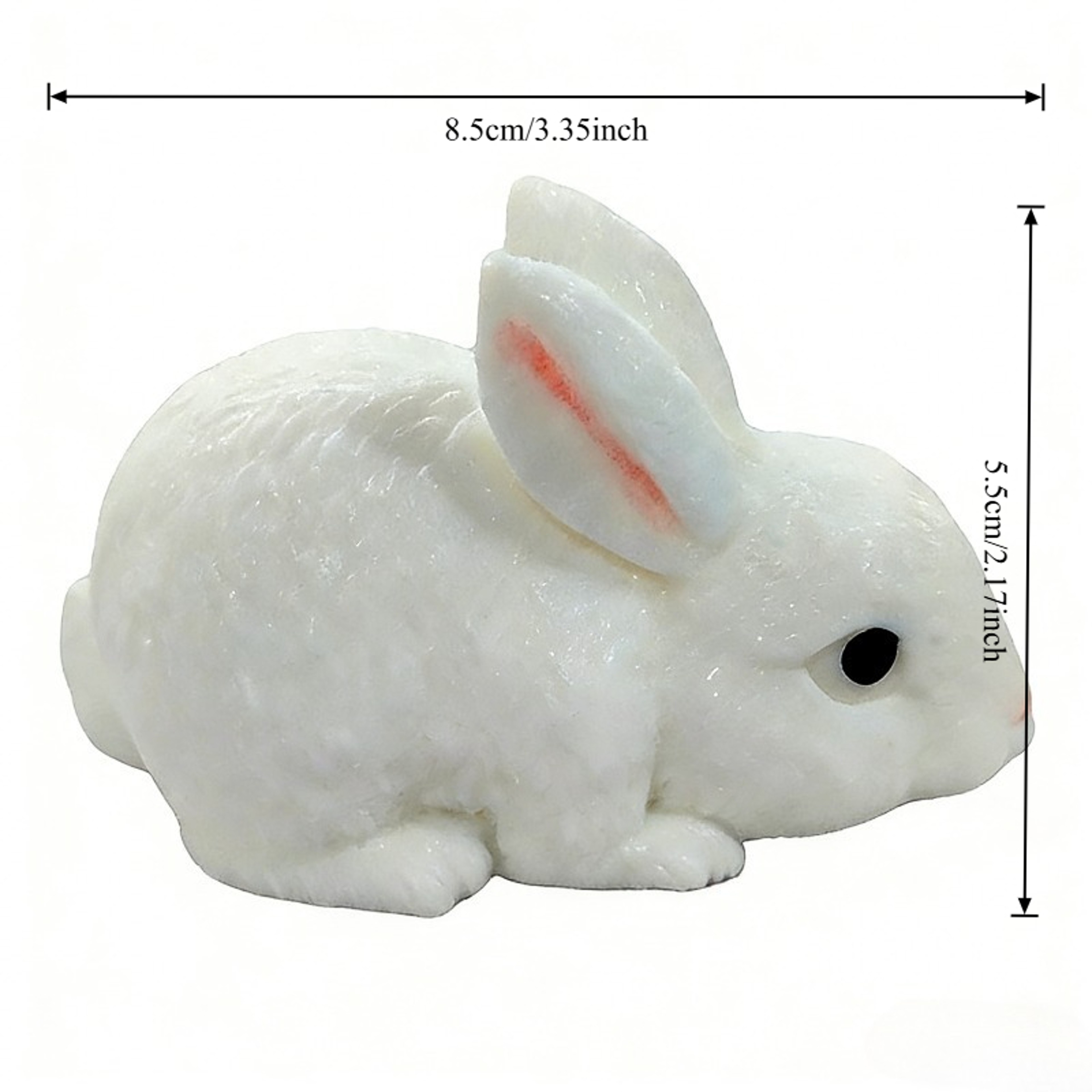 Squishy Cute Bunny Squeeze Toy Soft White Rabbit Fidget Stress Relief Toy For Kids  Adults 4