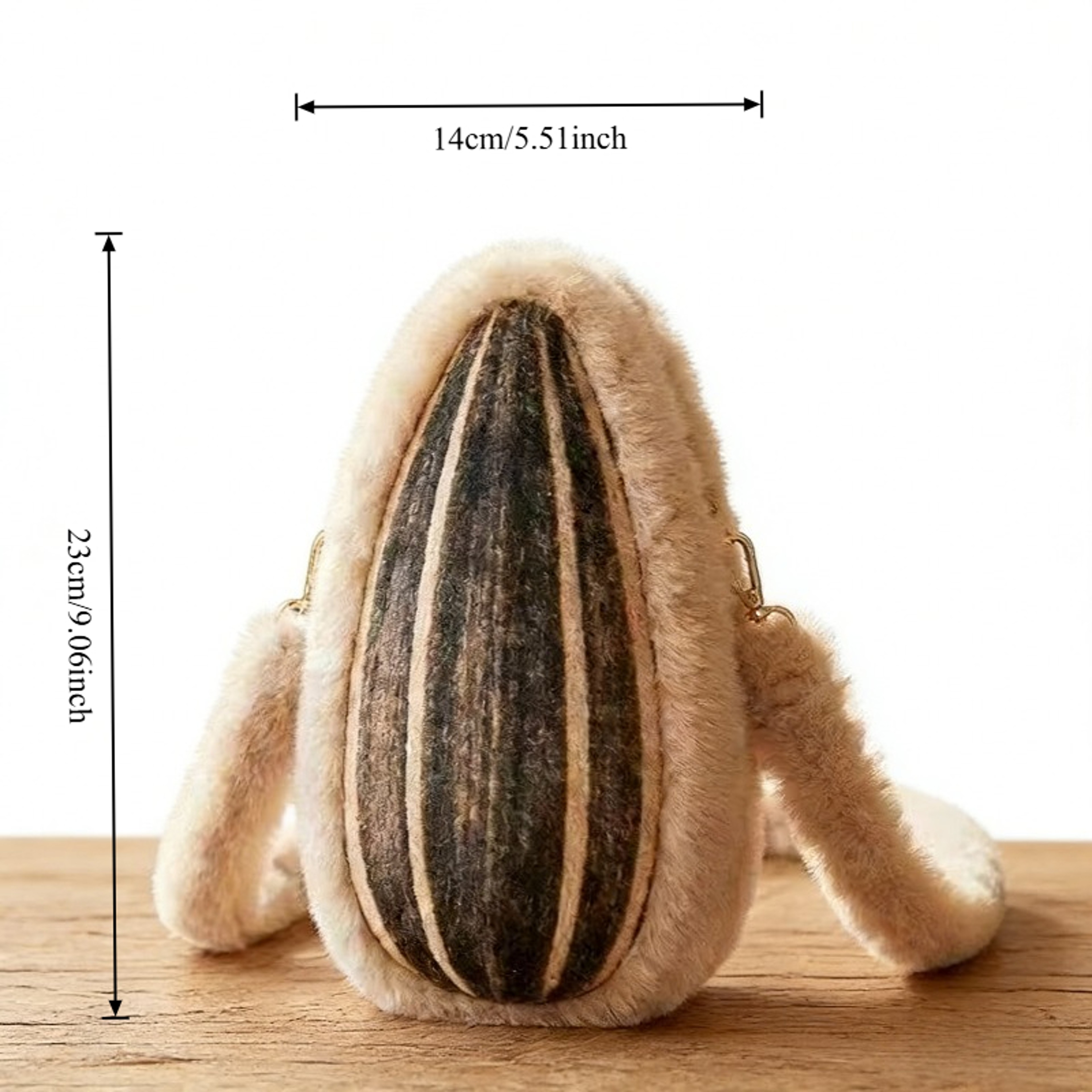 Sunflower Seeds Plush Backpack Soft Cute Plushie Crossbody Bag For Women Casual Single Shoulder Bag 5