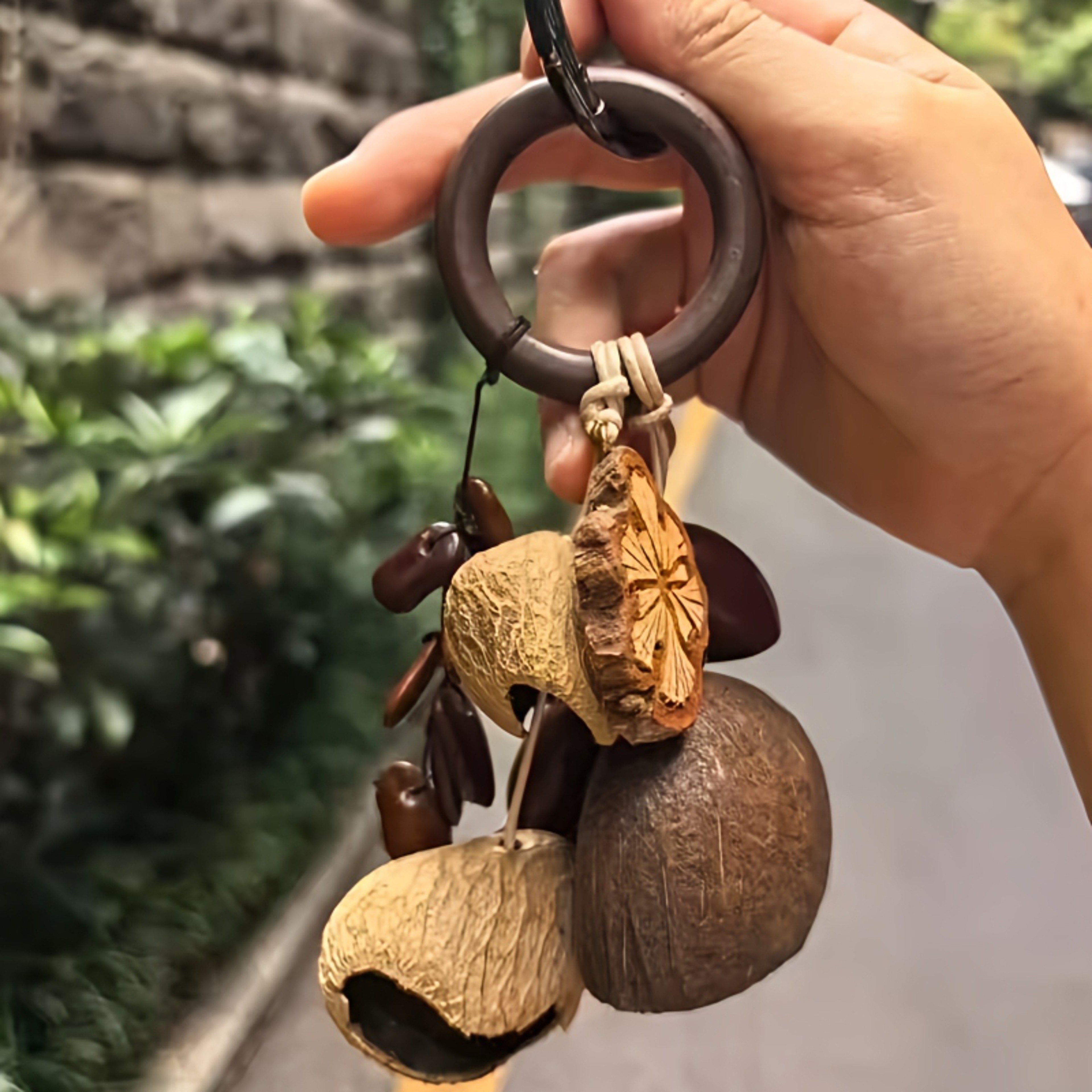 Creative Handcrafted Wind Chimes Pendant AncientStyle Fruit Shells Craft Decor For Children And Hom 2