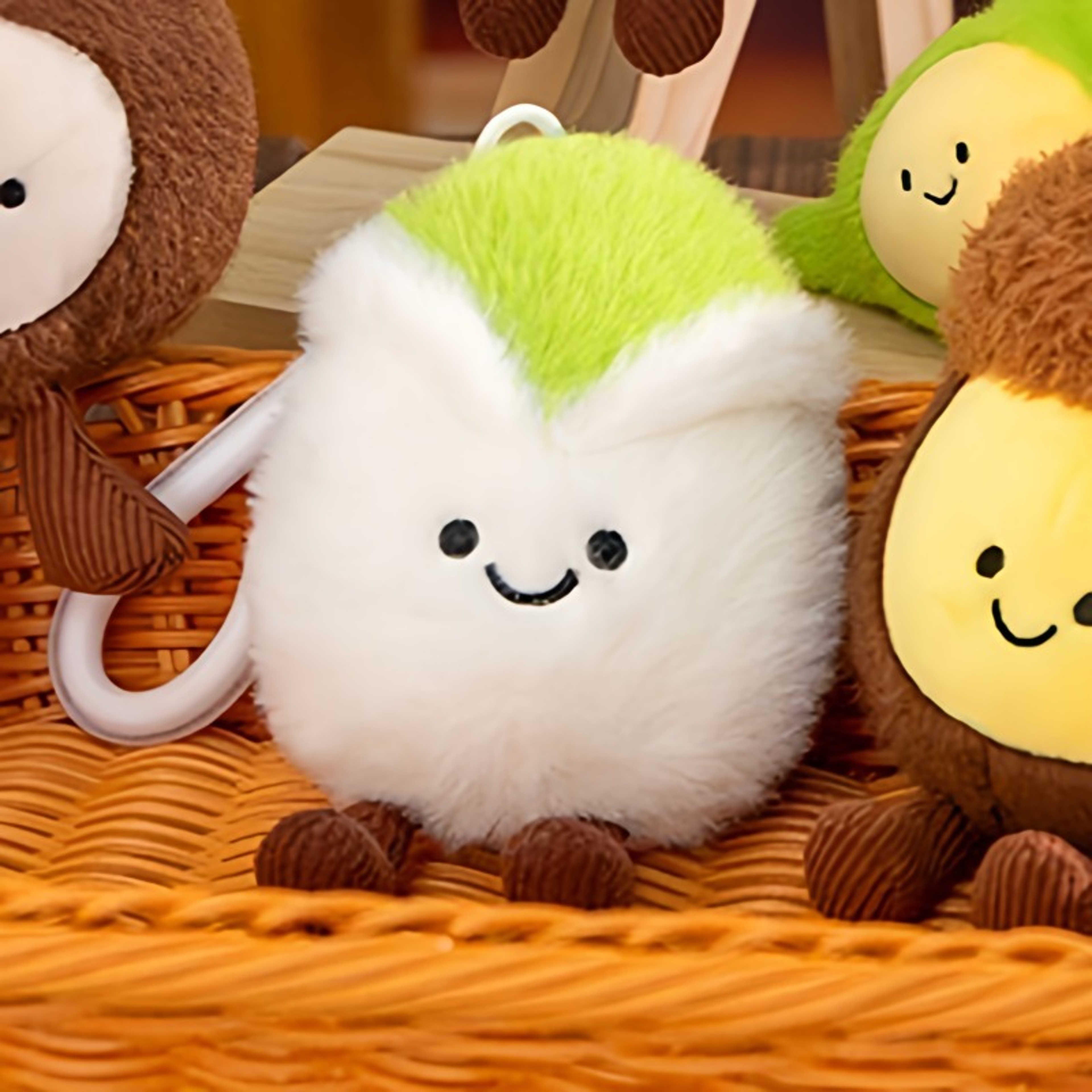 Fun Pistachio Plush Doll Keychains Fruit Plushie Pendant for Backpack, Christmas Decorations & Gifts – view 6