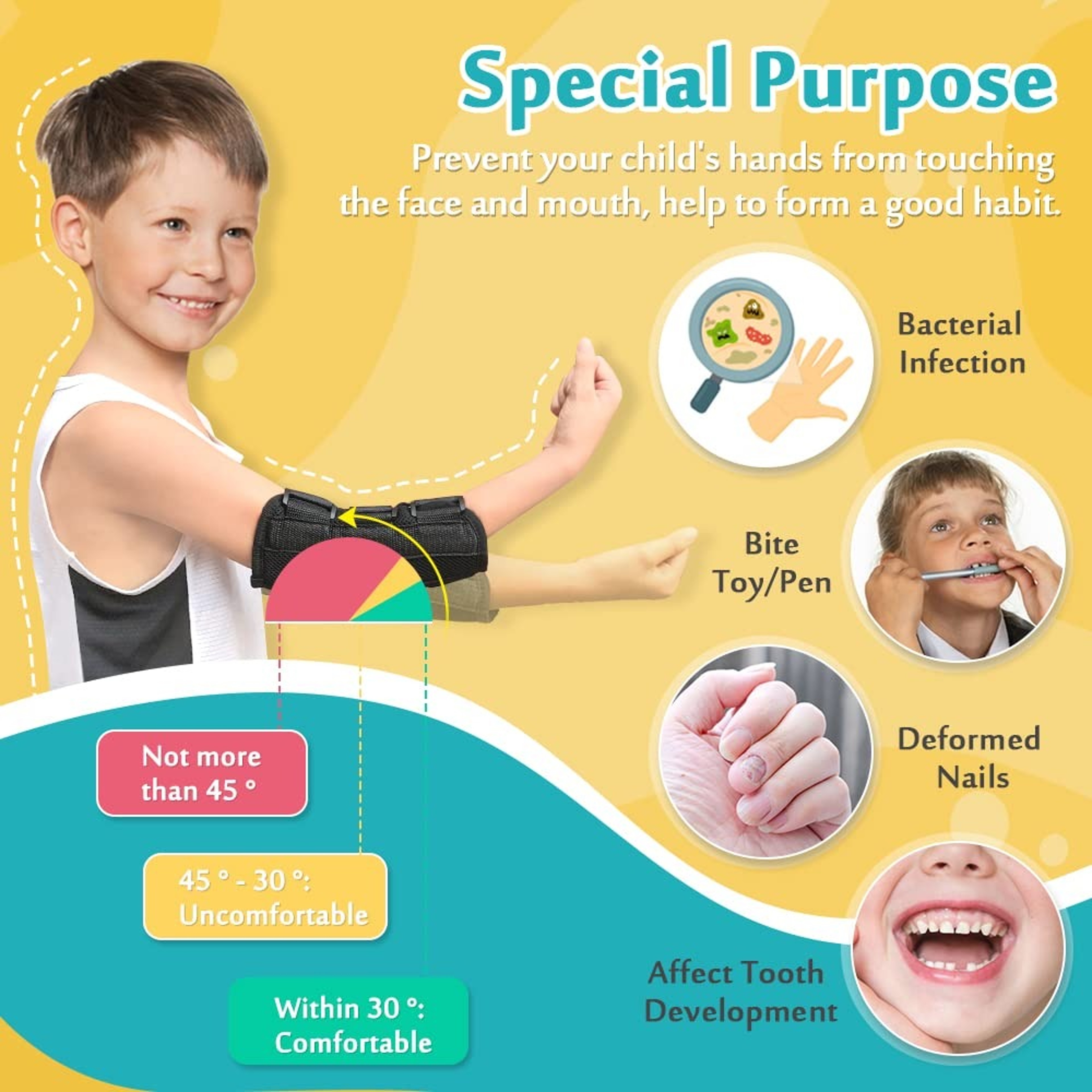 Child Arm Immobilizer Elbow Brace for Cubital Tunnel Syndrome & Ulnar Nerve Entrapment – view 6
