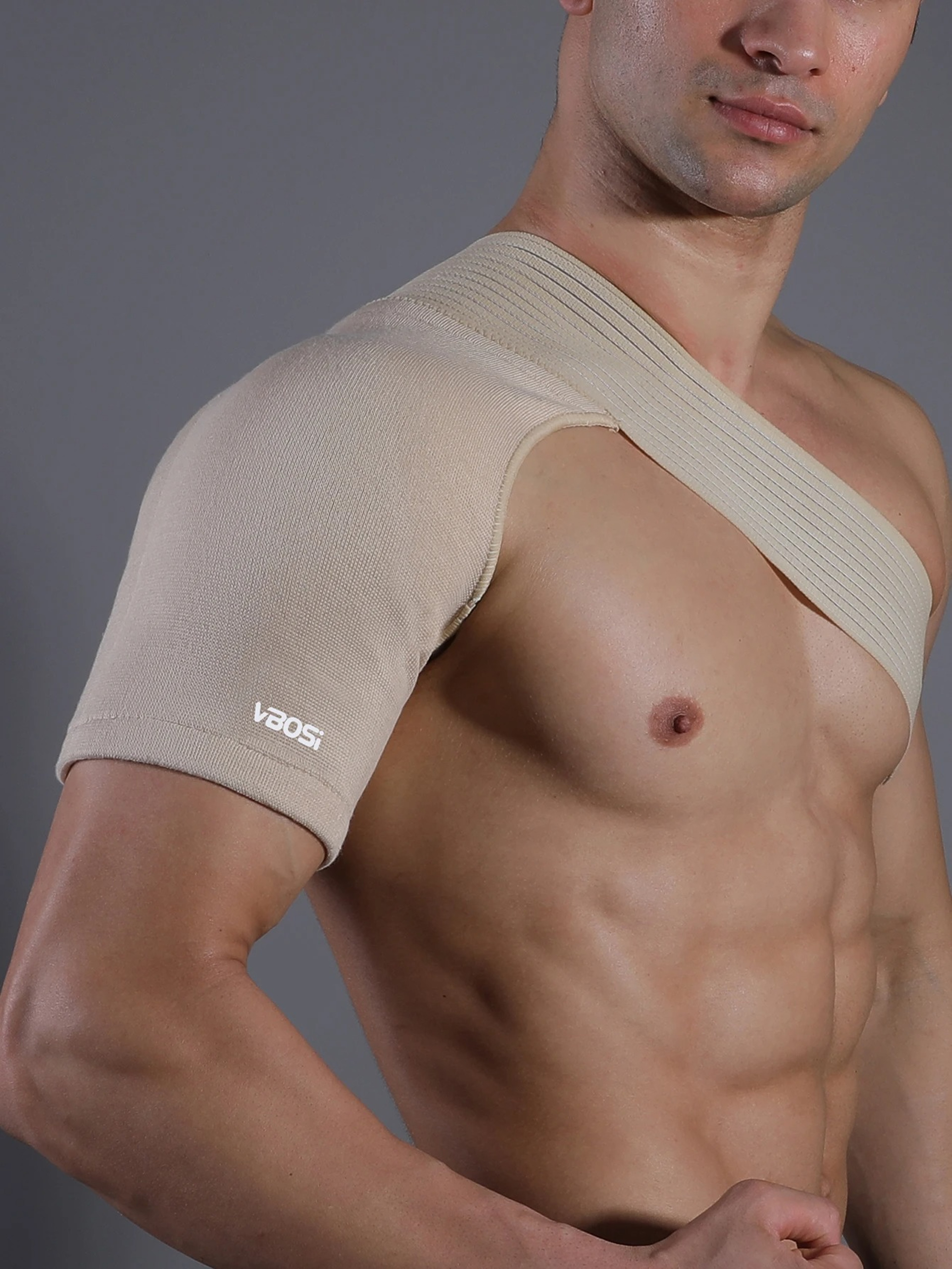 Breathable Elastic Shoulder Support Brace Upper Back Pain Relief 1