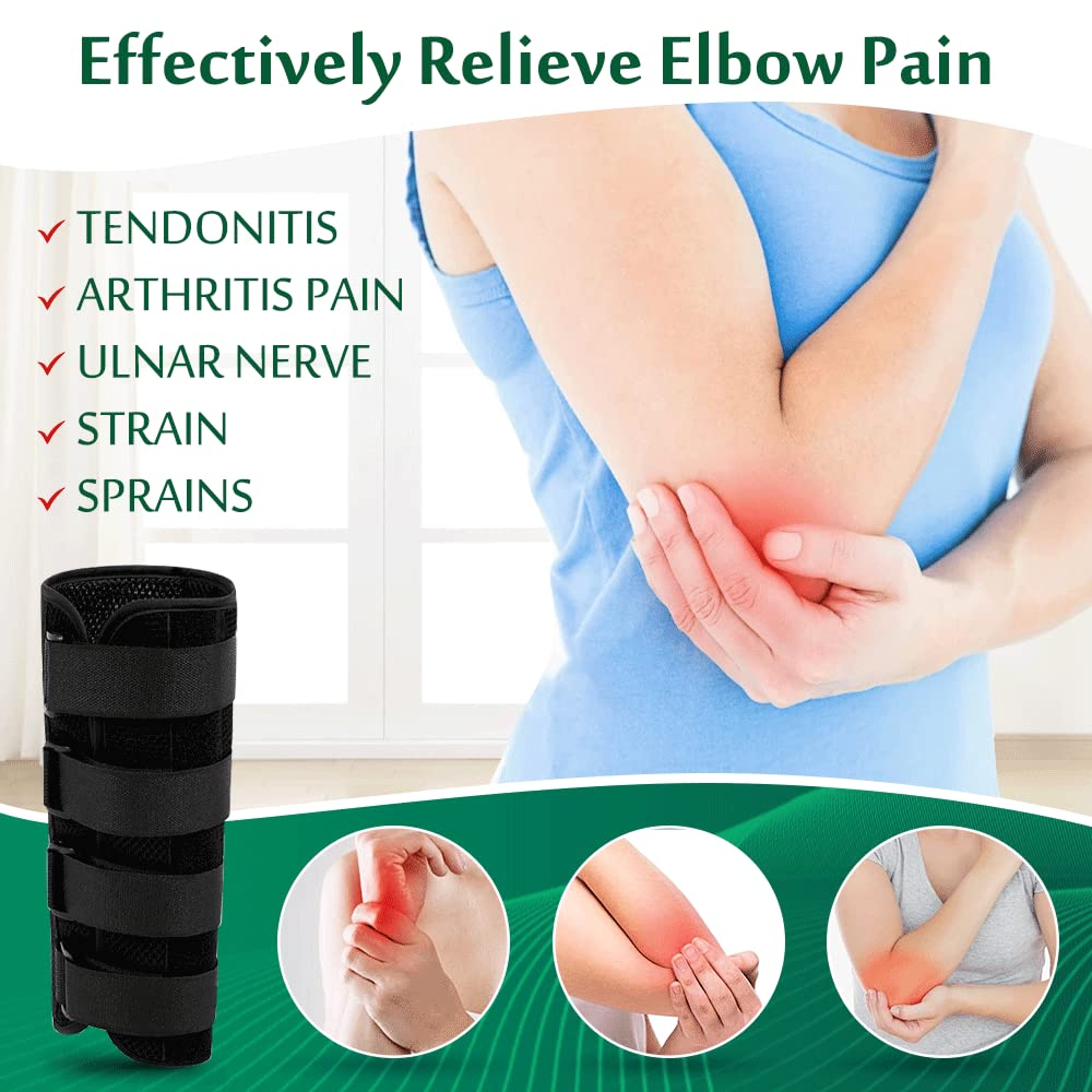 Elbow Splint For Tendonitis  Ulnar Nerve Support Cubital Tunnel Brace For Sleeping And Immobilizati 4