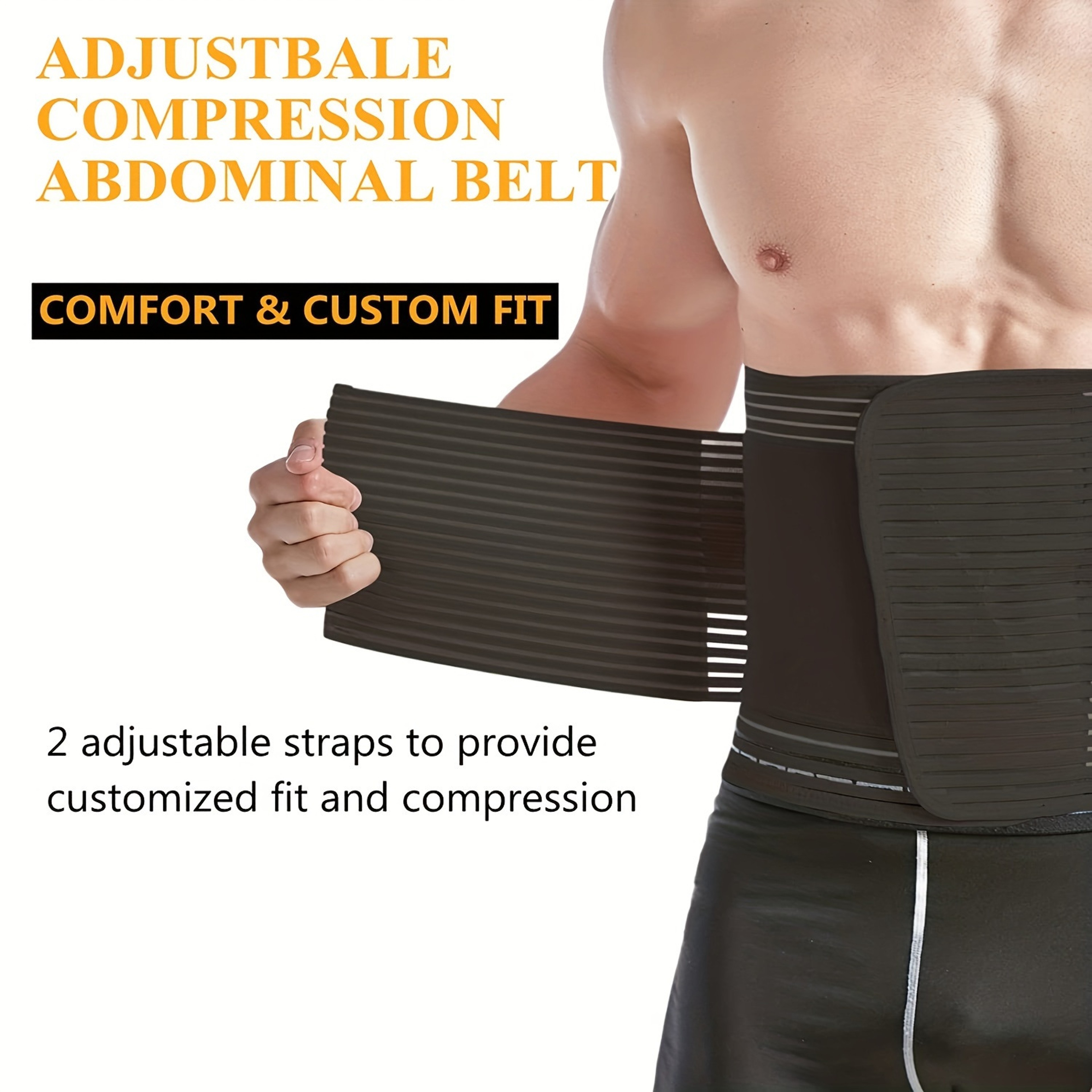 Adjustable Abdominal Binder For Men  Women Post Surgery Compression Wrap For Hernia  Abdomen Suppor 3