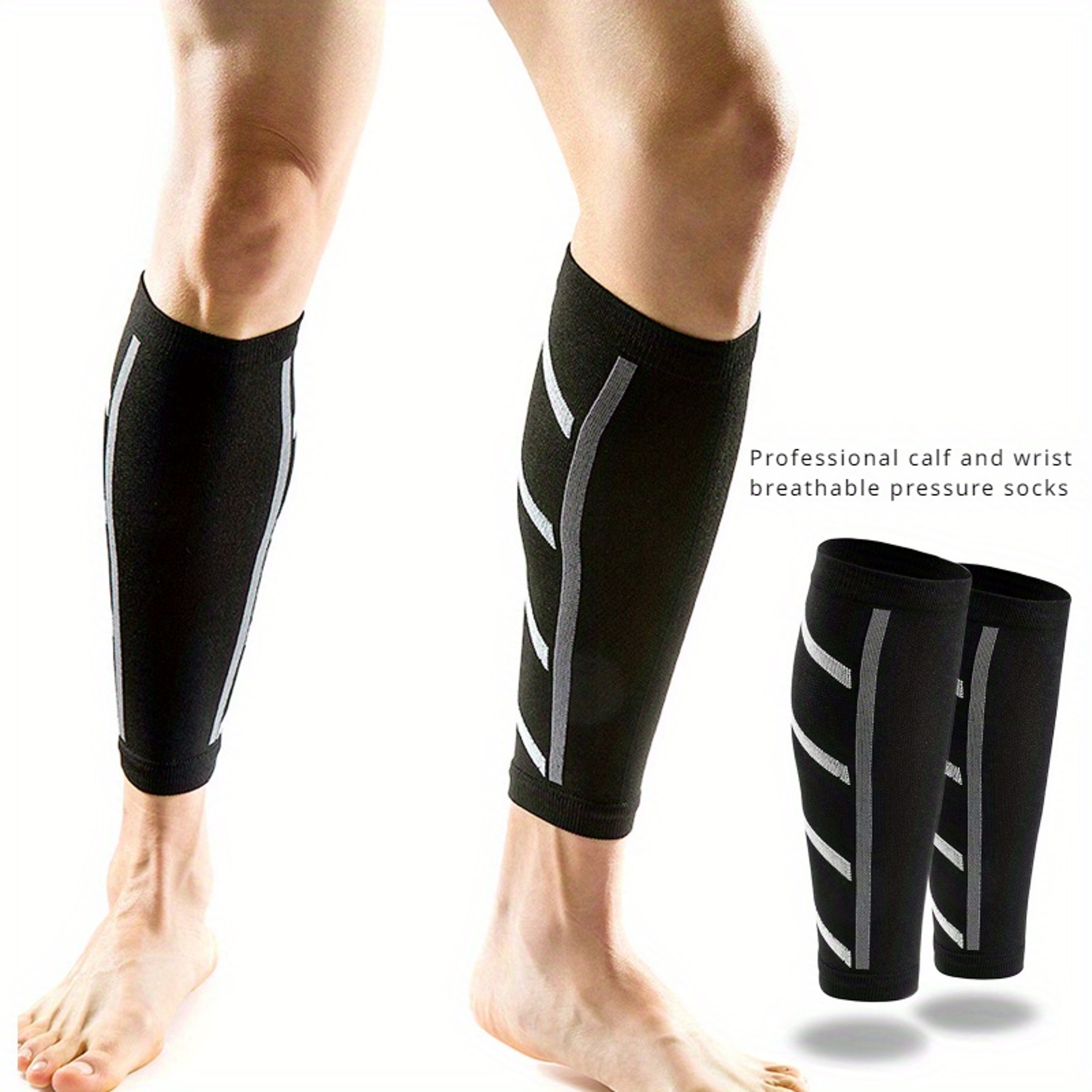 Compression Calf Sleeves UV Protection Breathable For Basketball Soccer Running  Cycling 0