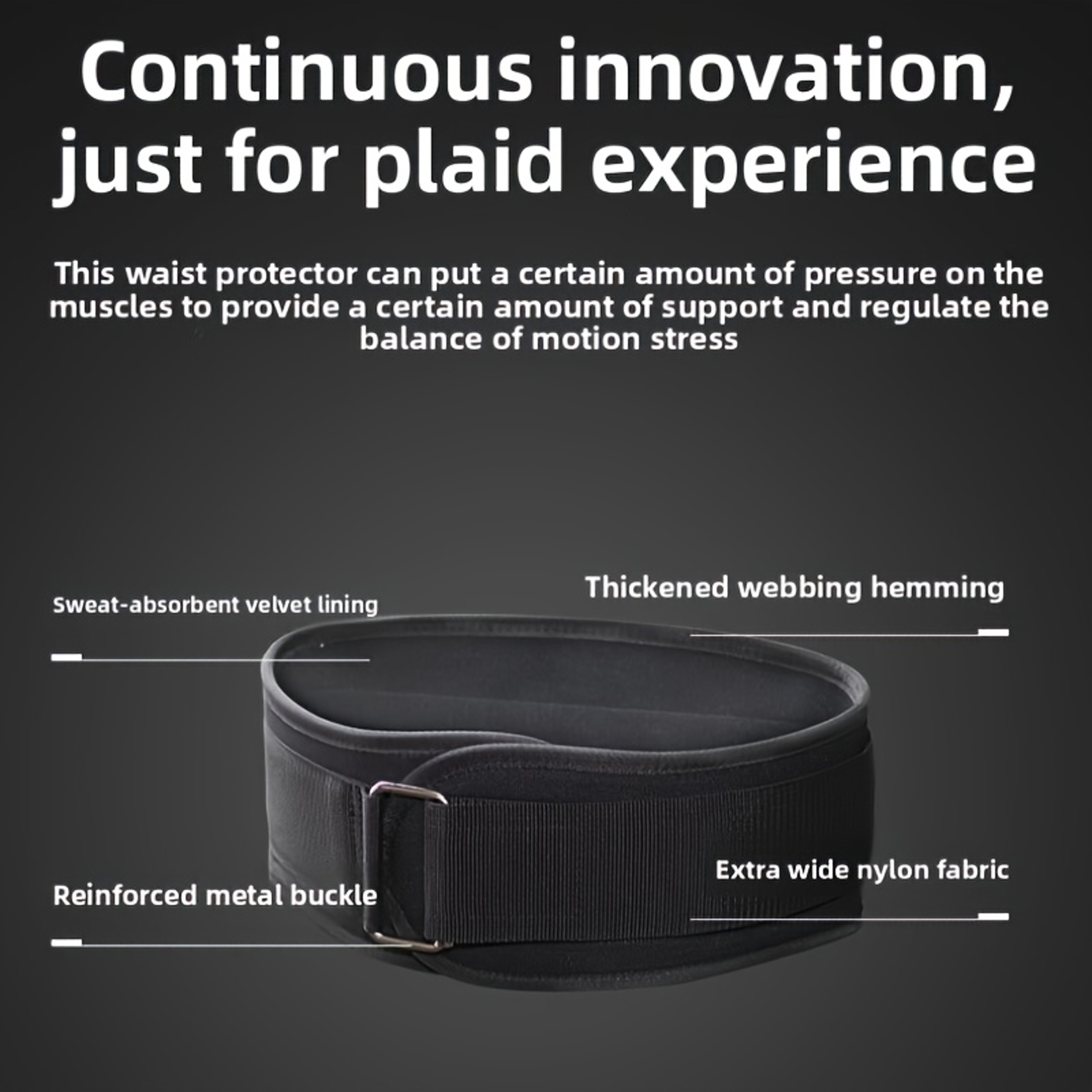 Adjustable Weightlifting Support Belt for Squats and Abdominal Pressure Training – view 5