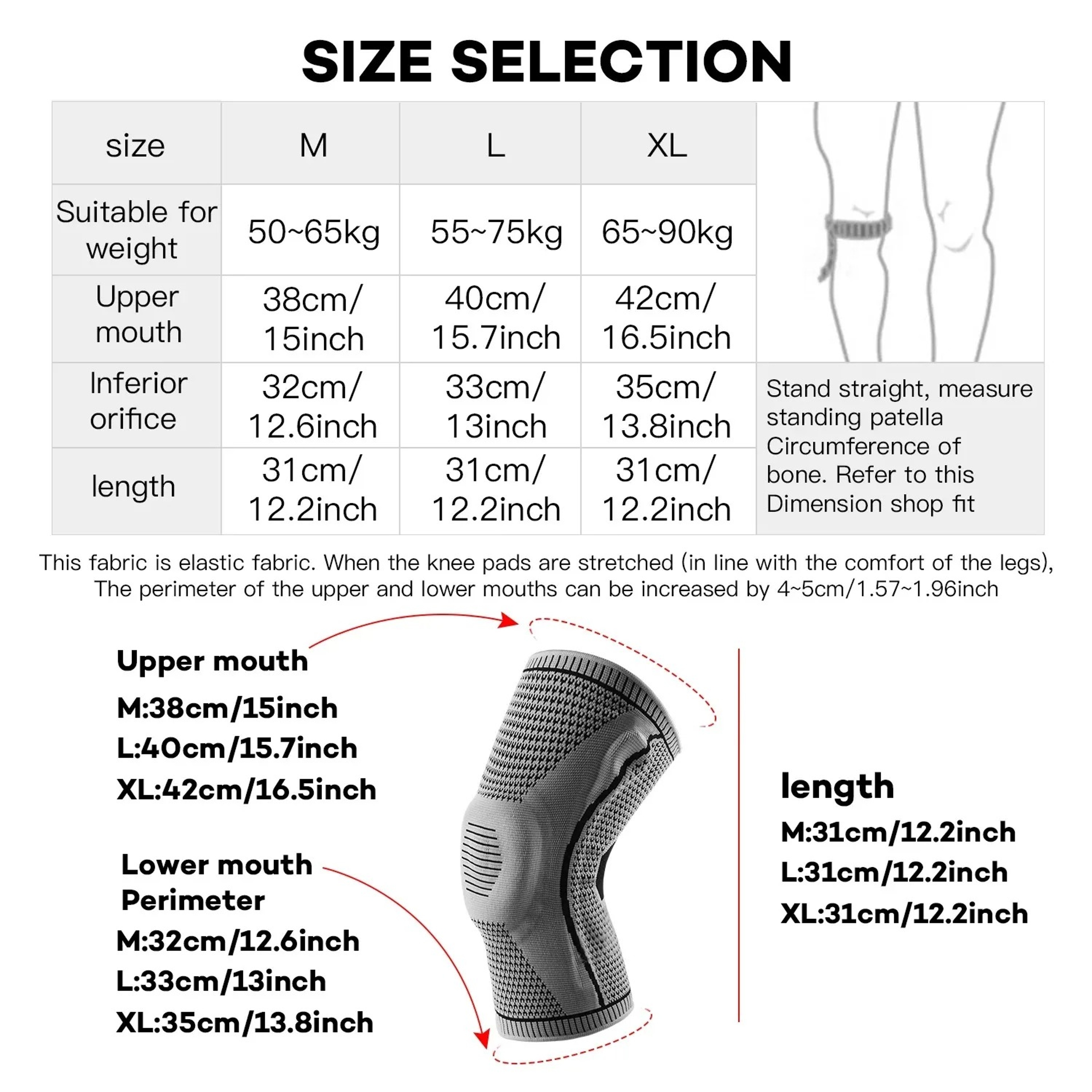 Silicone Knee Pads For Running  Sports Patella Support  Meniscus Compression Knee Brace For Protect 5