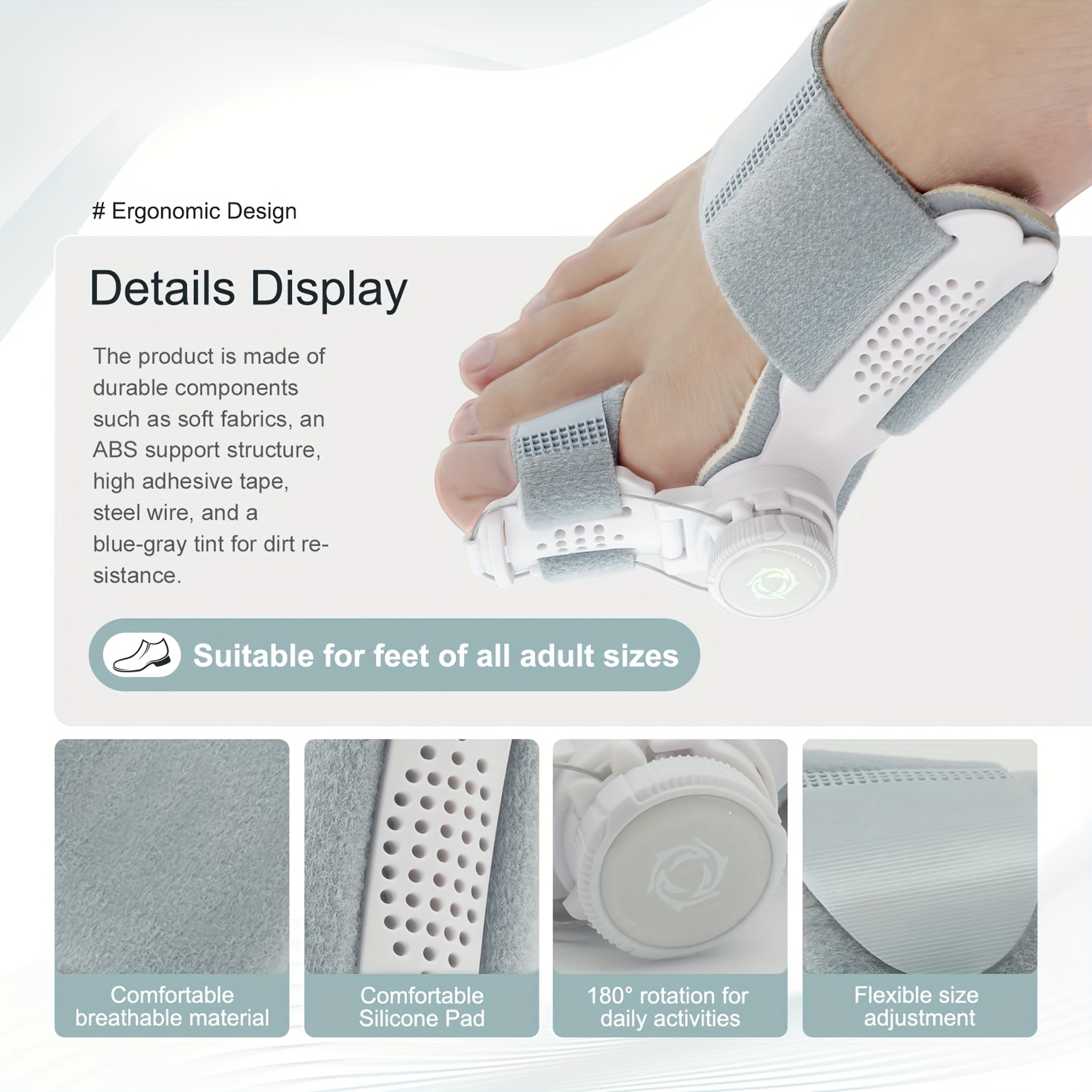 Adjustable Toe Corrector For Overlapping Toes Relieve Foot Pain 3