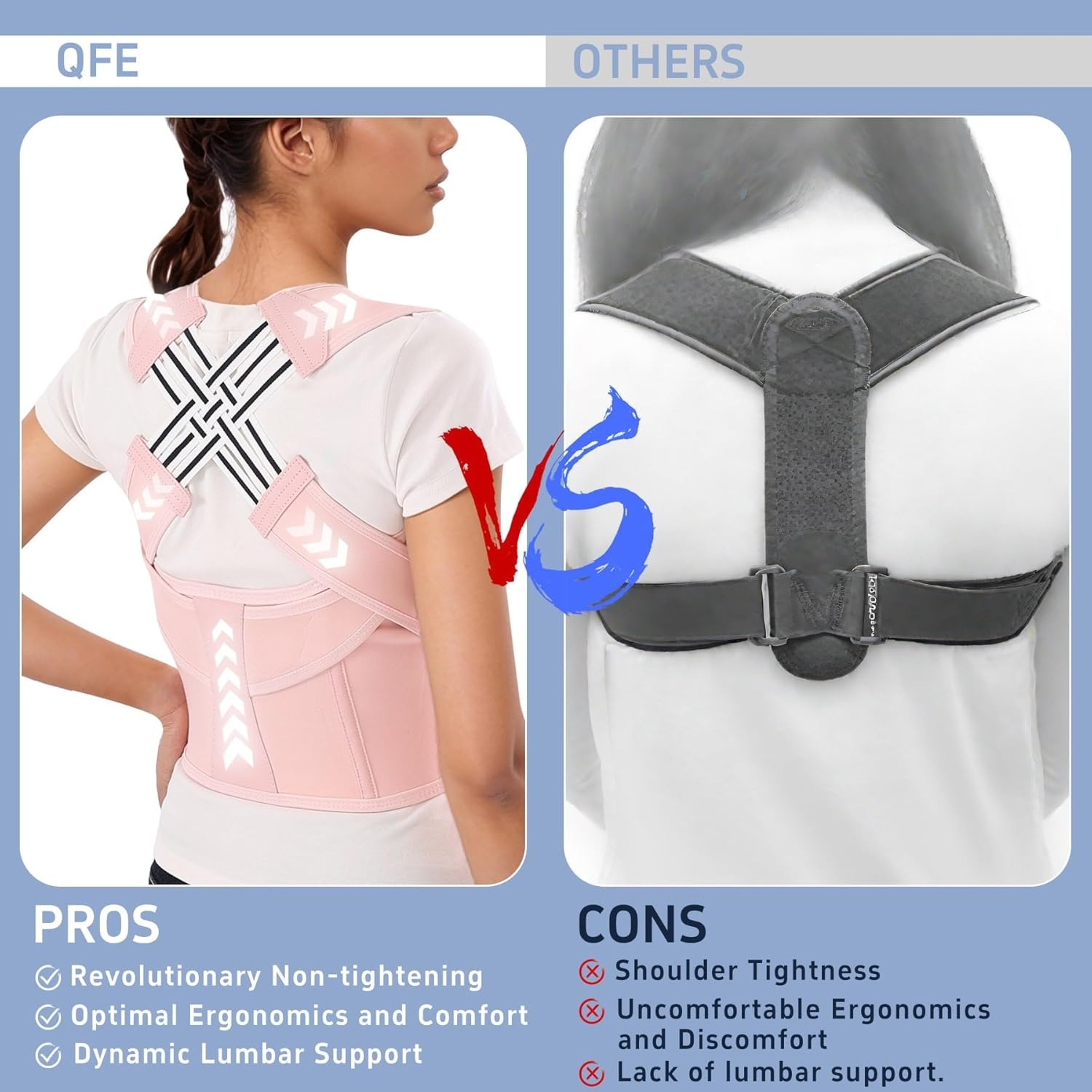 Posture Corrector Back Brace for Women & Men Comfortable Back Pain Relief & Spine Support for Scoliosis and Lumbar Heat – view 2