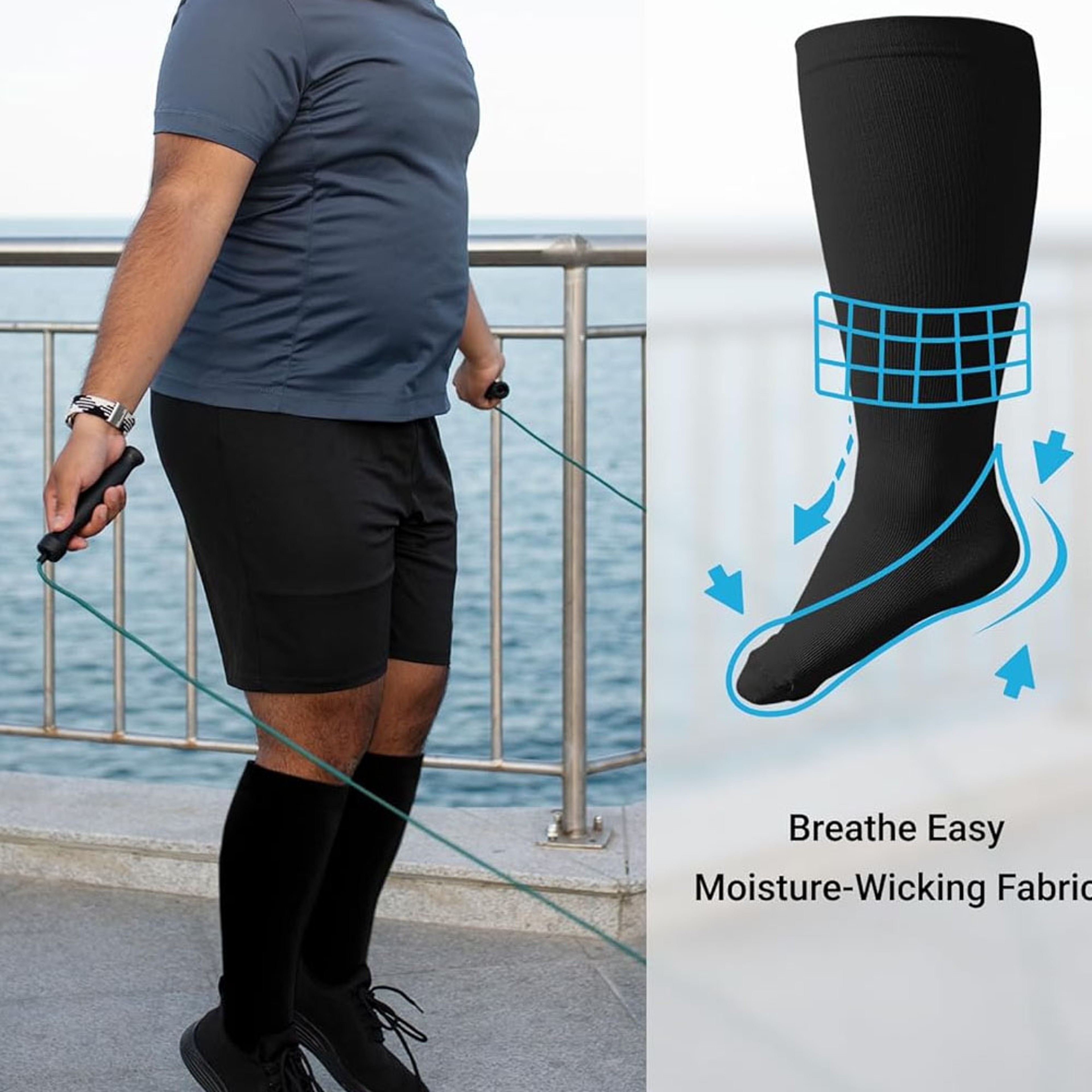 Plus Size Wide Calf Compression Socks For AllDay Circulation Support 1