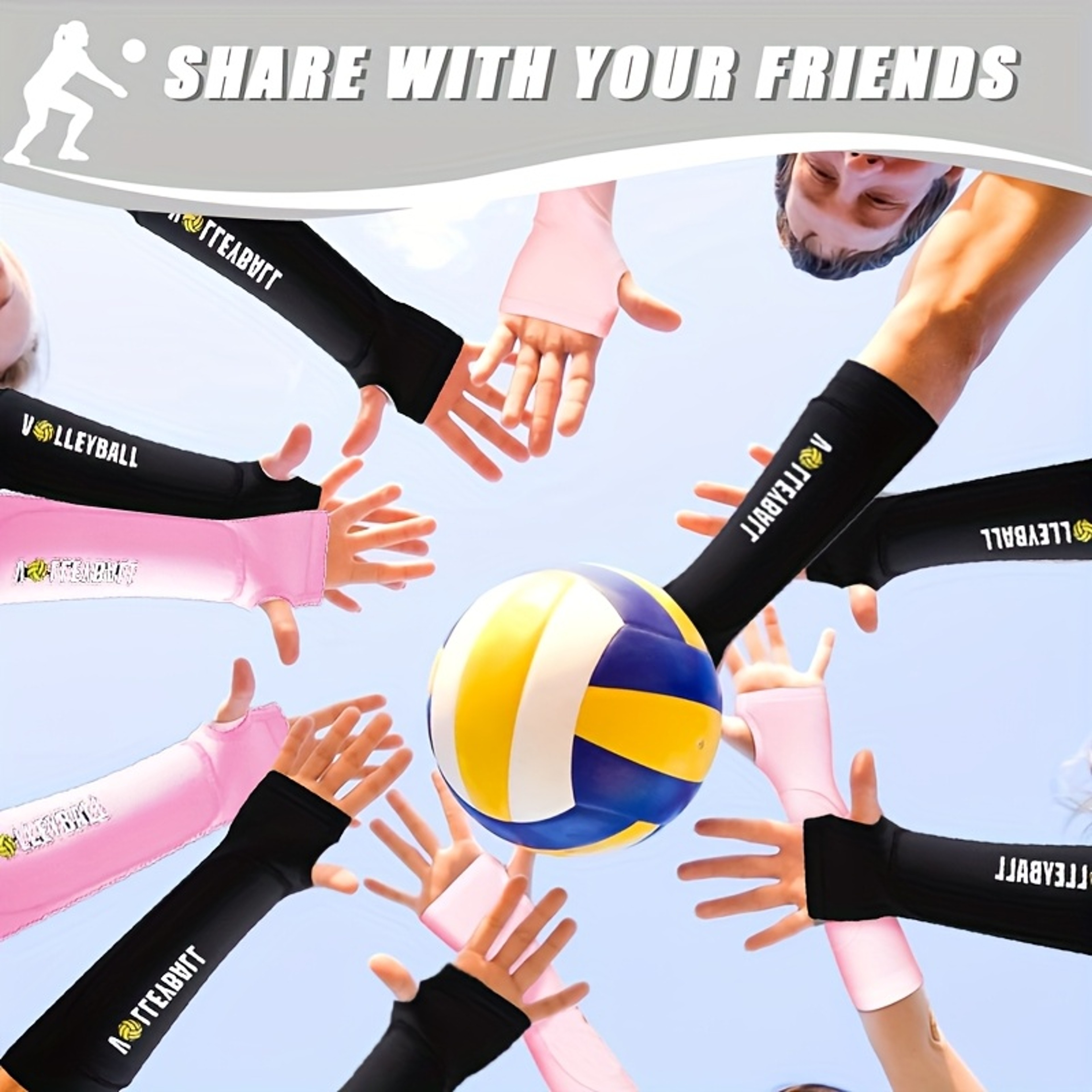 AntiSlip Volleyball Arm Guard With Shock Absorption Sponge Pad 4