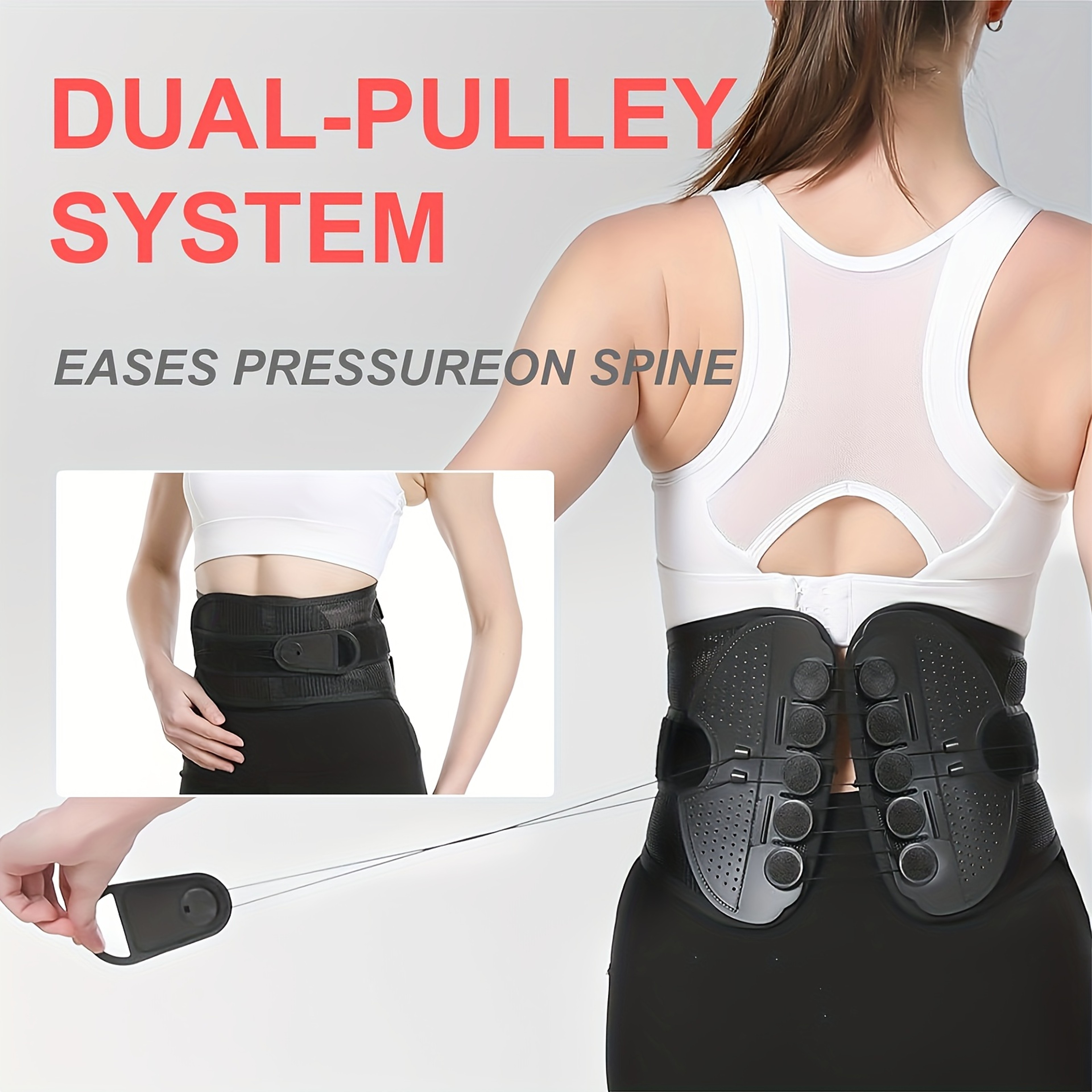 Unisex Lumbar Support Belt for Herniated Disc & Sciatica Relief Comfortable & Breathable Waist Support – view 5
