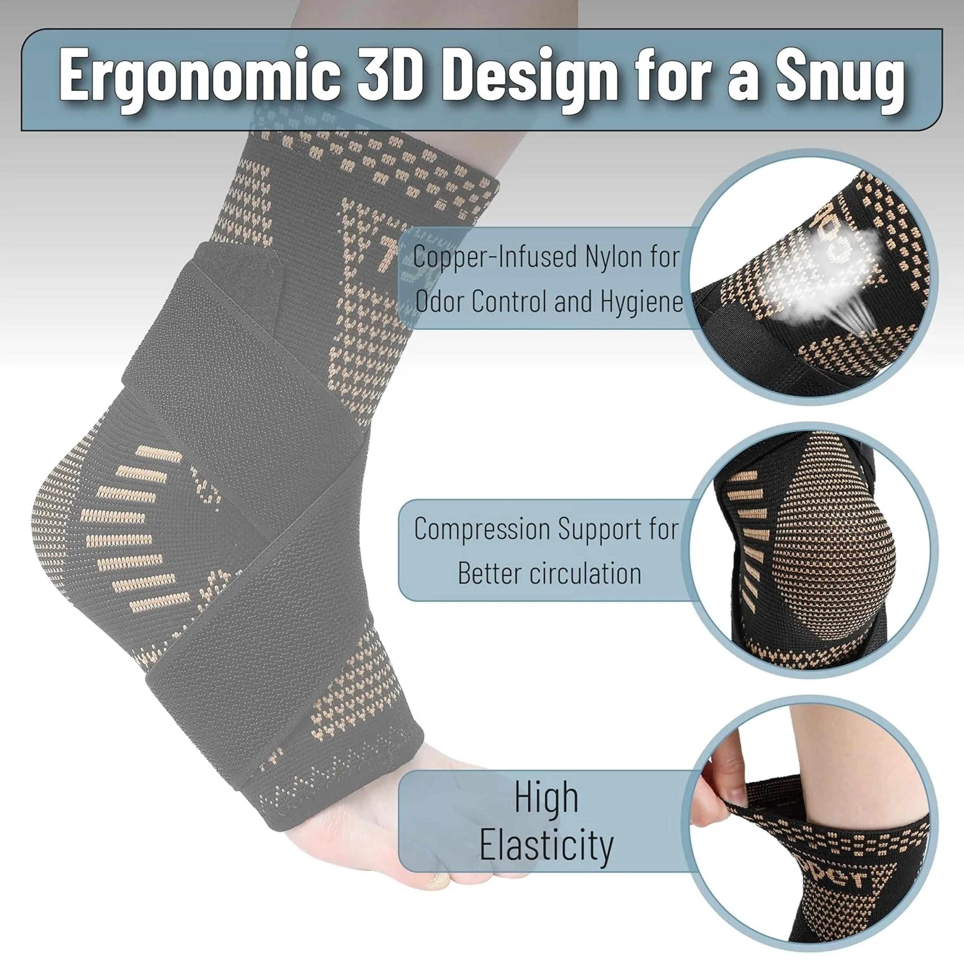 Adjustable Ankle Brace For Women  Men Achilles Tendonitis Relief  Sports Protection 1