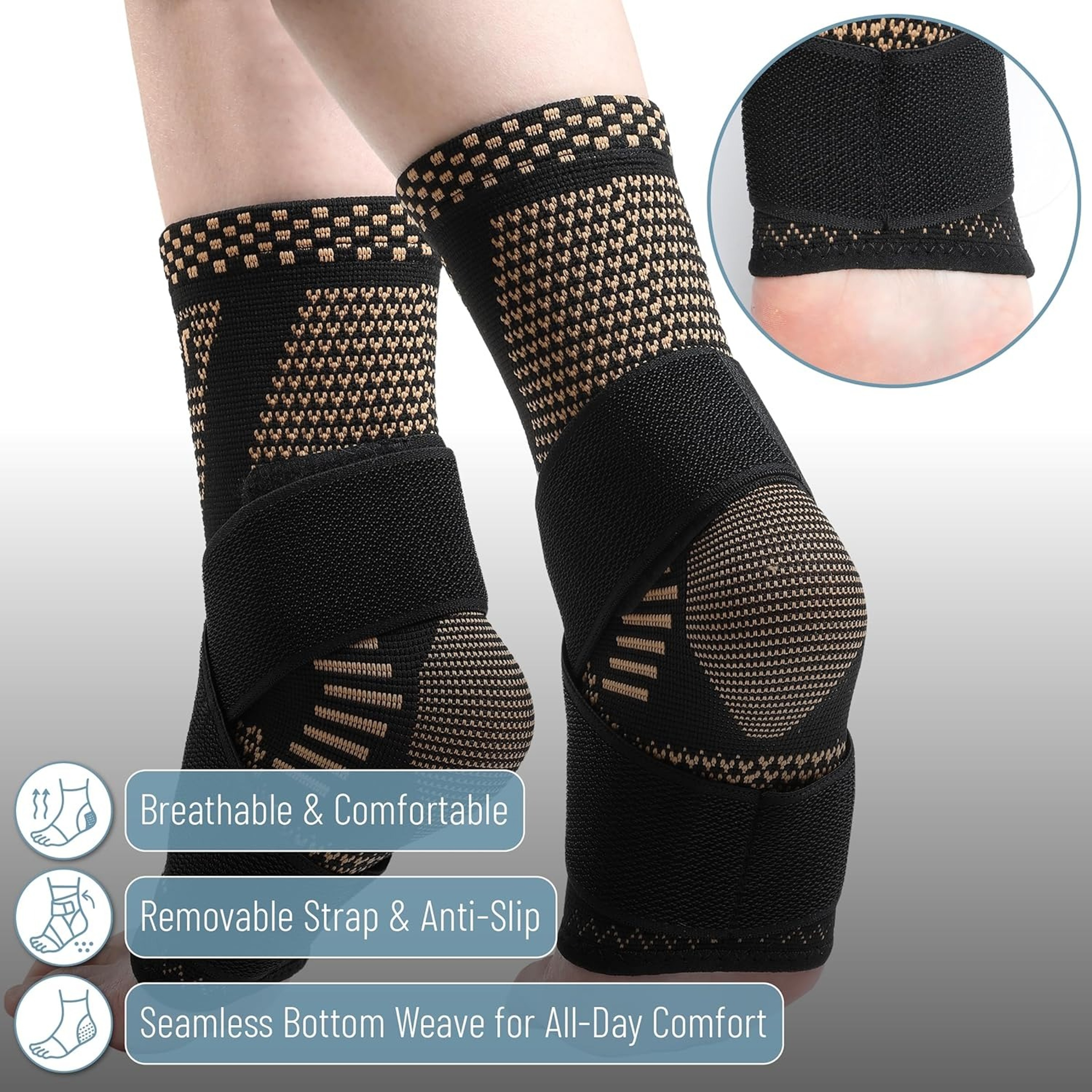 Adjustable Ankle Brace For Women  Men Achilles Tendonitis Relief  Sports Protection 3