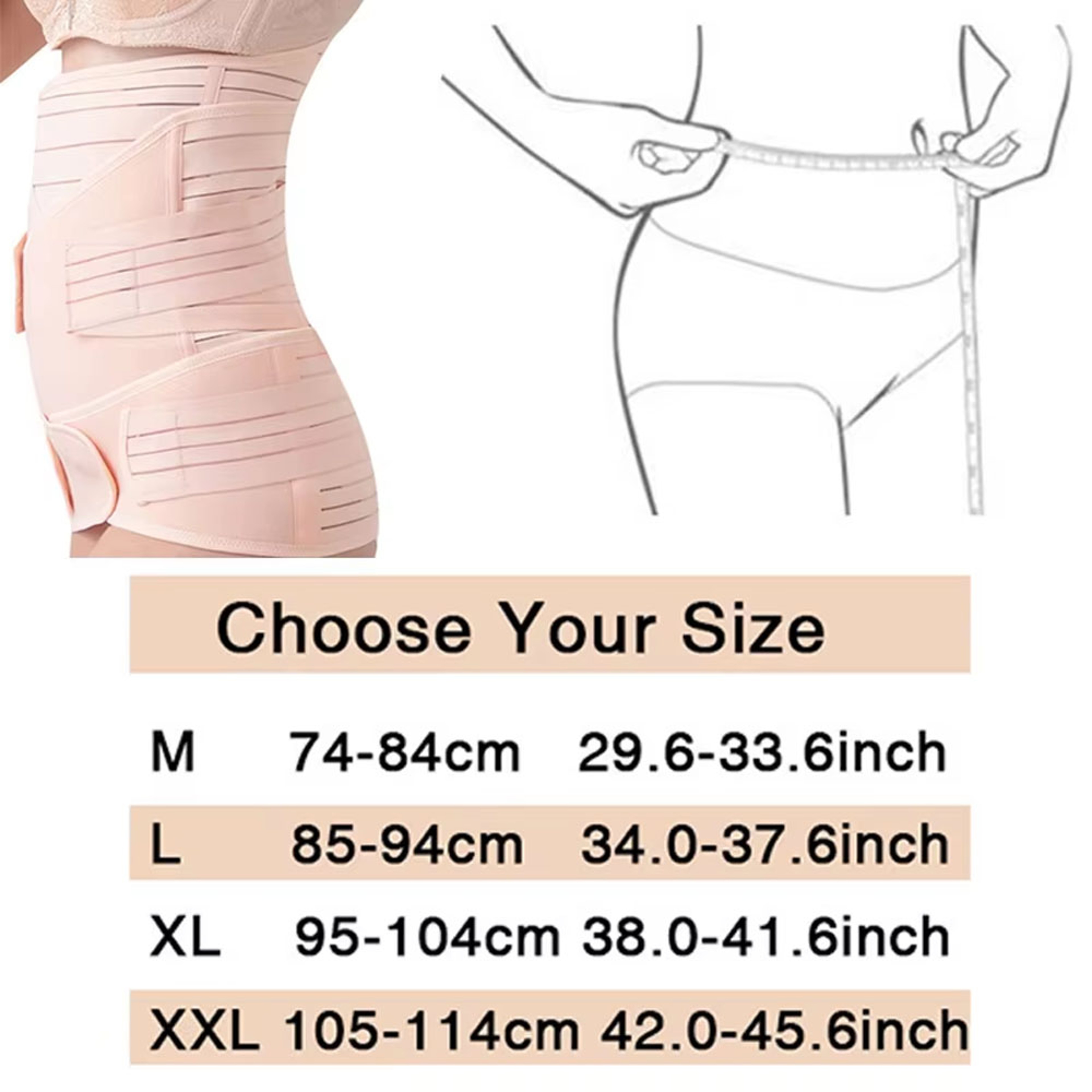 Postpartum Recovery Belly Band Support Belt For Post C Section Healing 5