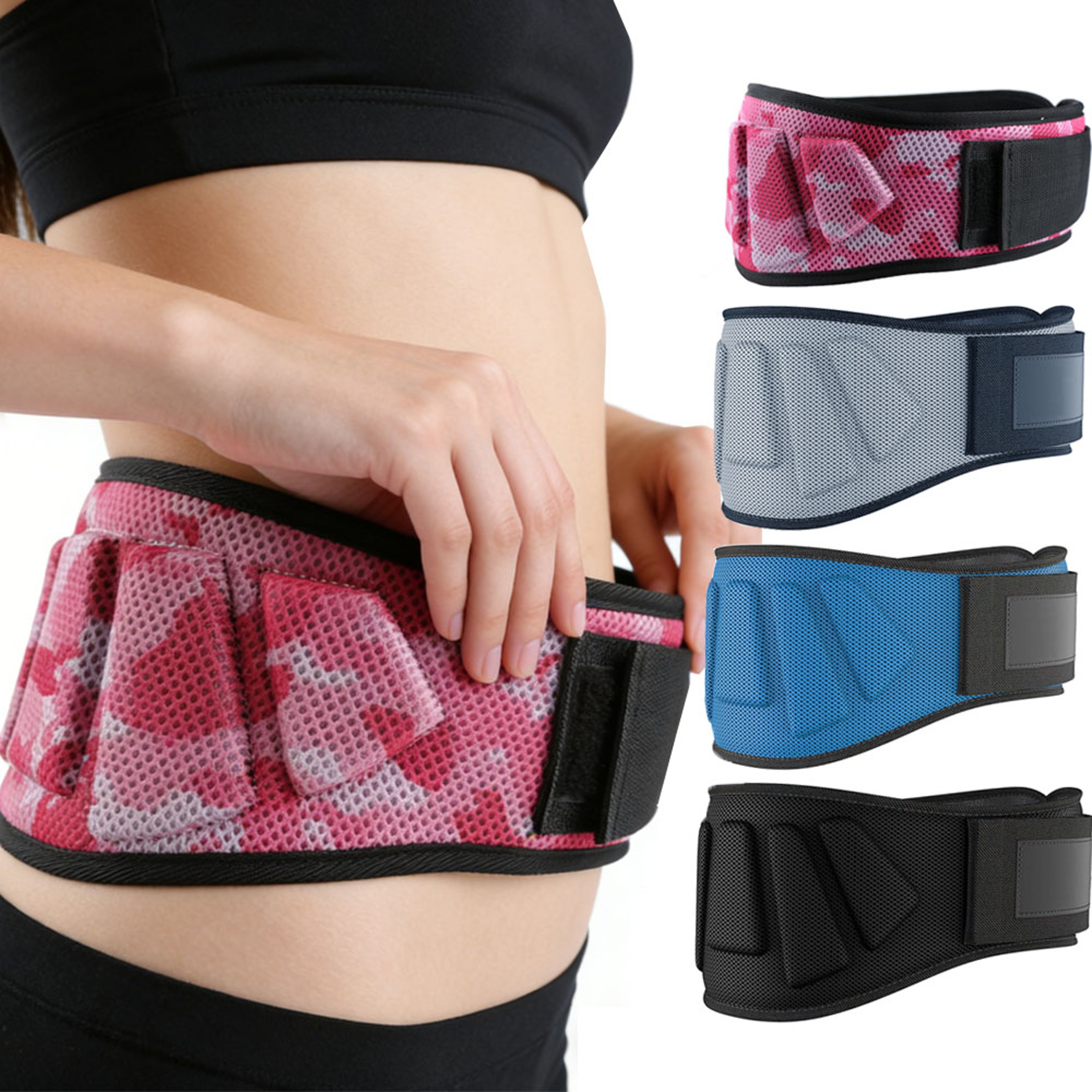 Wide Adjustable Fitness Waist Belt For Weightlifting  Deadlifts 0