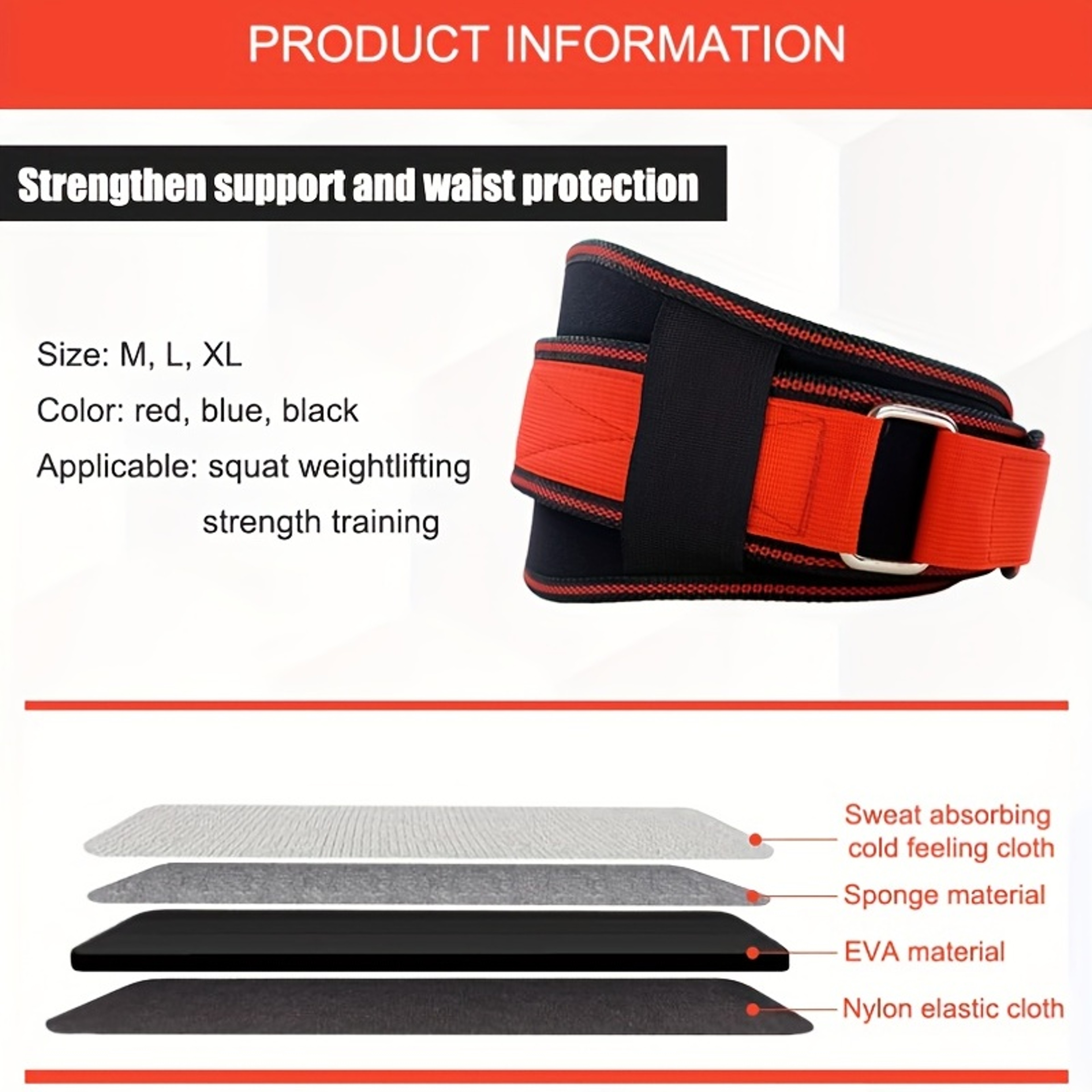 Breathable Fitness Waist Belt For Men Adjustable Strap For Weightlifting And Outdoor Sports 4