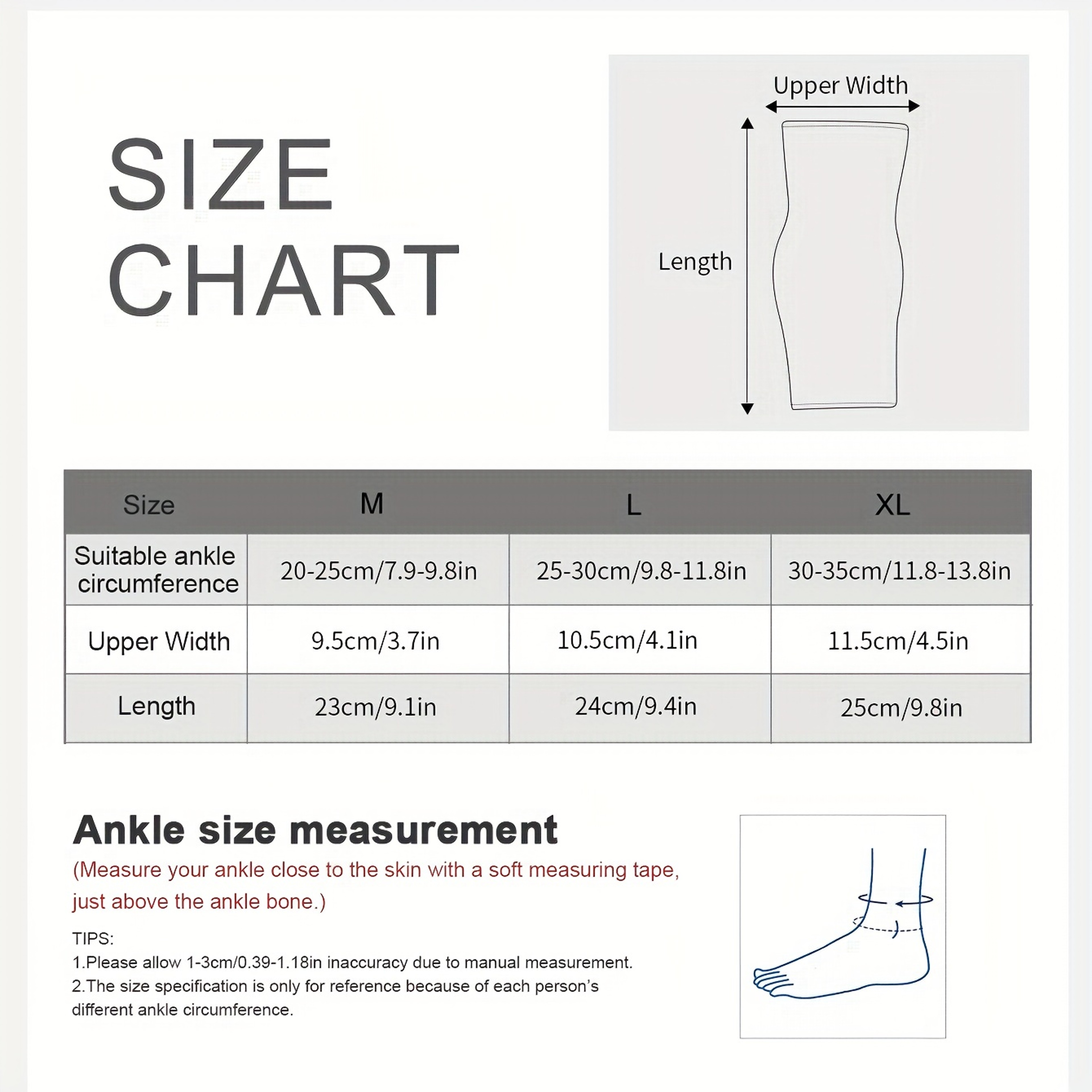 Ankle Compression Sleeve for Women & Men Foot Support Brace for Sprains and Injuries – view 6